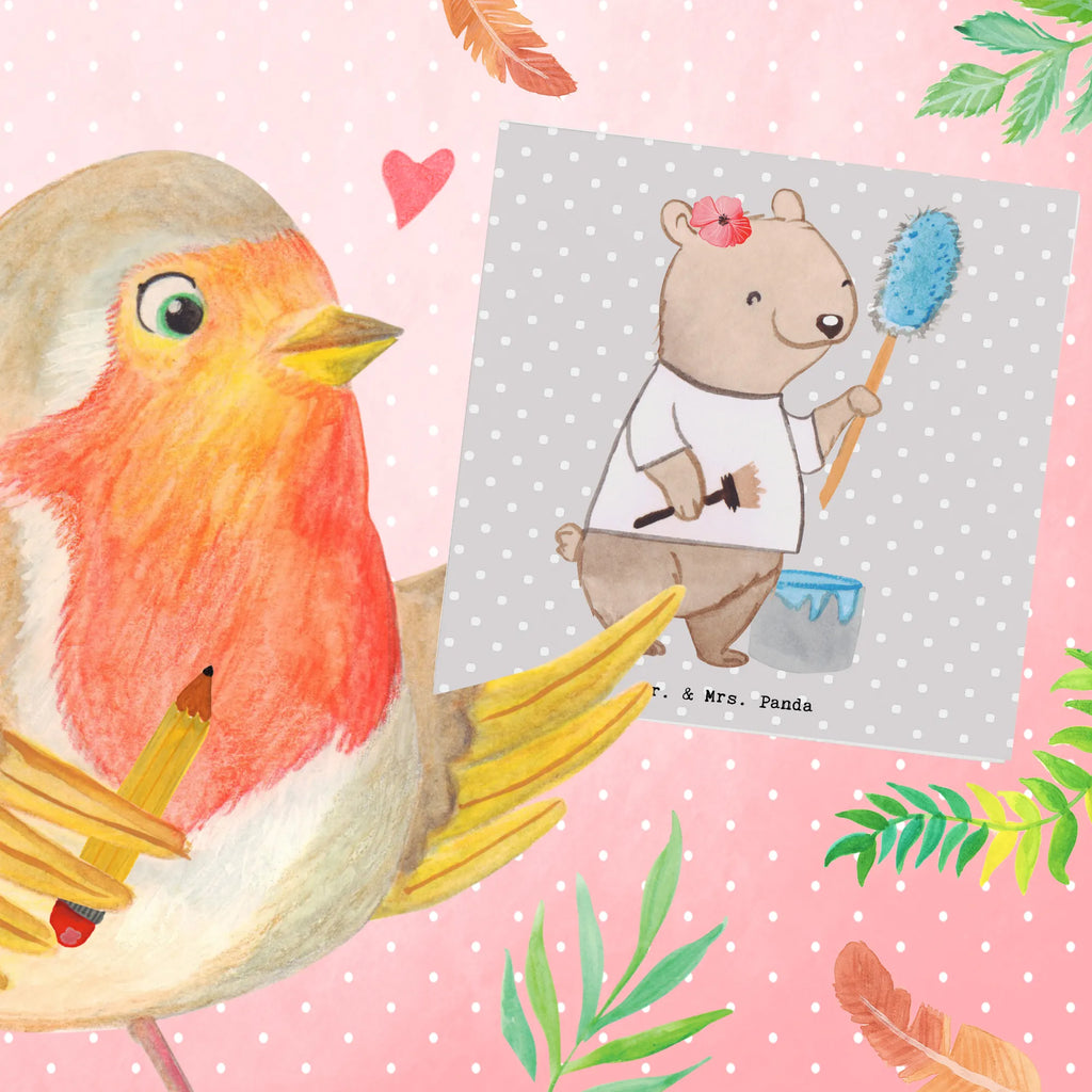 Deluxe Karte Malerin Herz Grußkarte, Karte, Hochzeitskarte, Glückwunschkarte, Klappkarte, Hochwertige Klappkarte, Hochwertige Grußkarte, Geburtstagskarte, Einladungskarte, Beruf, Ausbildung, Jubiläum, Abschied, Rente, Kollege, Kollegin, Geschenk, Schenken, Arbeitskollege, Mitarbeiter, Firma, Danke, Dankeschön, Maler, Gesellenprüfung, Meisterprüfung, Malermeisterin, Malerbetrieb