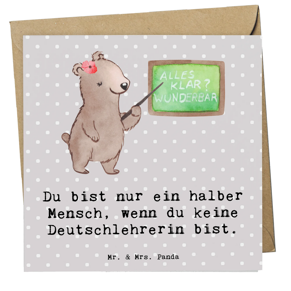 Deluxe Karte Deutschlehrerin Herz Einladungskarte, Hochzeitskarte, Karte, Geburtstagskarte, Glückwunschkarte, Grußkarte, Hochwertige Grußkarte, Hochwertige Klappkarte, Klappkarte, Beruf, Ausbildung, Jubiläum, Abschied, Rente, Kollege, Kollegin, Geschenk, Schenken, Arbeitskollege, Mitarbeiter, Firma, Danke, Dankeschön, Schule, Deutschlehrerin, Grundschule, Deutschunterricht