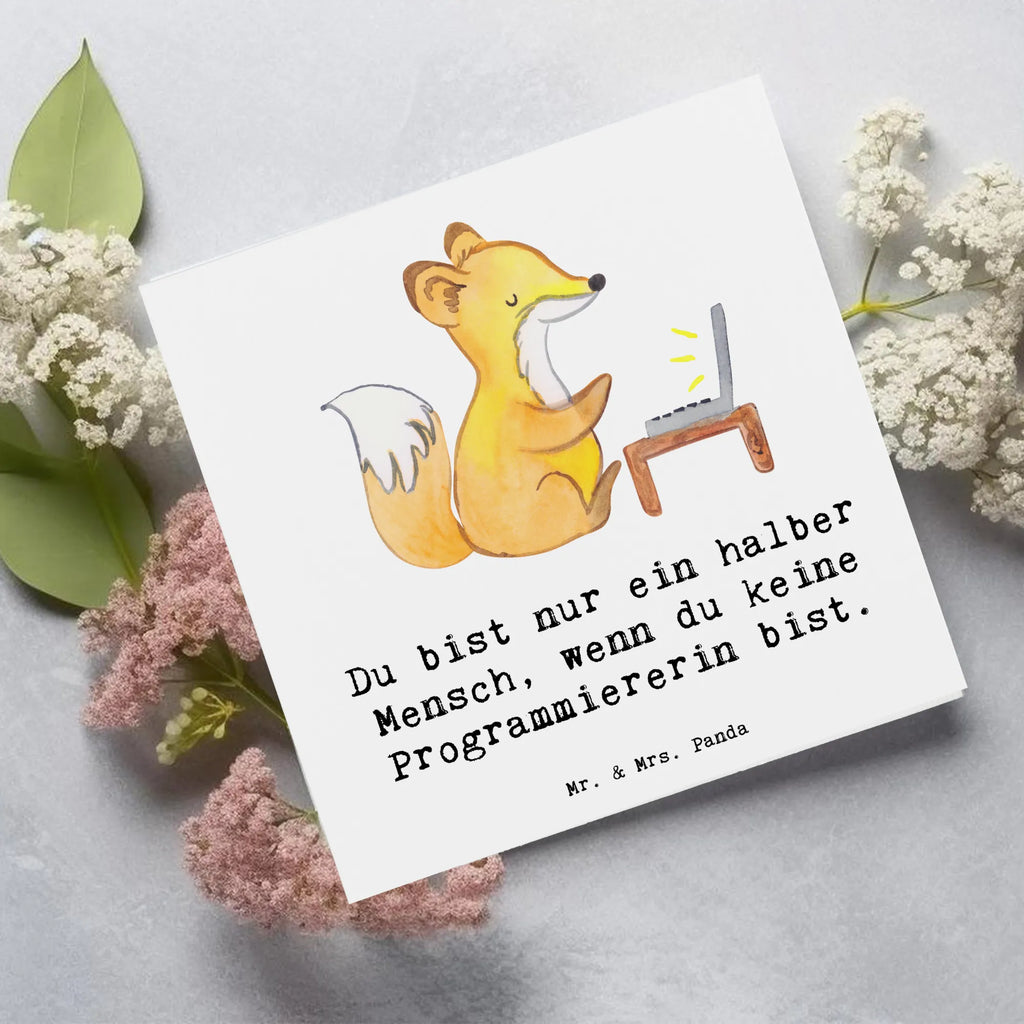 Deluxe Karte Programmiererin Herz Klappkarte, Hochzeitskarte, Hochwertige Grußkarte, Grußkarte, Karte, Hochwertige Klappkarte, Einladungskarte, Glückwunschkarte, Geburtstagskarte, Beruf, Ausbildung, Jubiläum, Abschied, Rente, Kollege, Kollegin, Geschenk, Schenken, Arbeitskollege, Mitarbeiter, Firma, Danke, Dankeschön, Softwareingenieurin, IT-Spezialistin, Computerfachfrau, Nerd, Softwarentwicklerin, Computerfreak, Programmiererin, Datenverarbeiterin