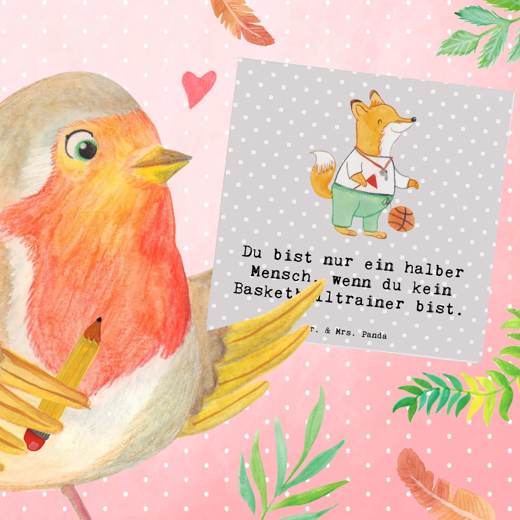 Deluxe Karte Basketballtrainer Herz Einladungskarte, Klappkarte, Karte, Geburtstagskarte, Hochwertige Klappkarte, Grußkarte, Hochwertige Grußkarte, Hochzeitskarte, Glückwunschkarte, Beruf, Ausbildung, Jubiläum, Abschied, Rente, Kollege, Kollegin, Geschenk, Schenken, Arbeitskollege, Mitarbeiter, Firma, Danke, Dankeschön, Basketball, Basketballcoach, Verein, Basketballtrainer, Basketballer, Ballsport, Sport