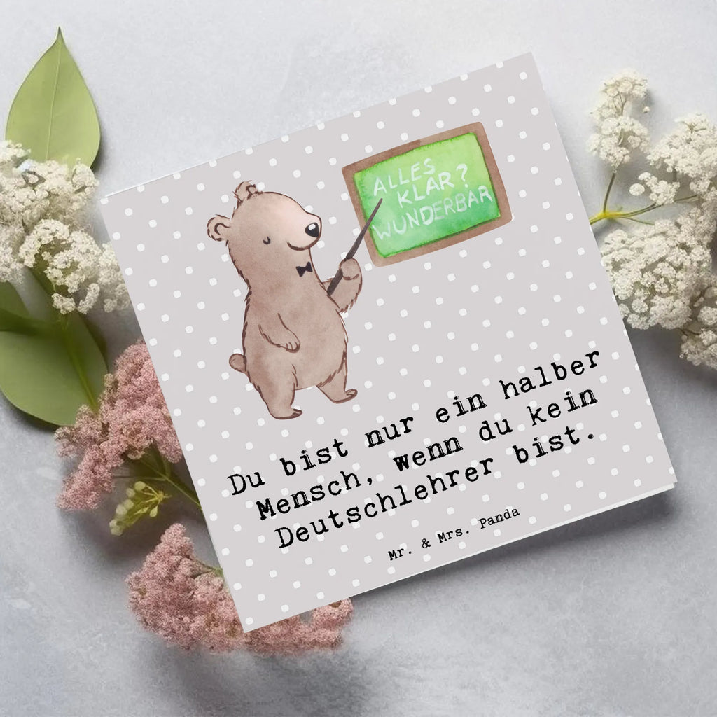 Deluxe Karte Deutschlehrer Herz Klappkarte, Hochzeitskarte, Hochwertige Grußkarte, Karte, Hochwertige Klappkarte, Einladungskarte, Glückwunschkarte, Grußkarte, Geburtstagskarte, Beruf, Ausbildung, Jubiläum, Abschied, Rente, Kollege, Kollegin, Geschenk, Schenken, Arbeitskollege, Mitarbeiter, Firma, Danke, Dankeschön, Schule, Deutschunterricht, Deutschlehrer, Grundschule
