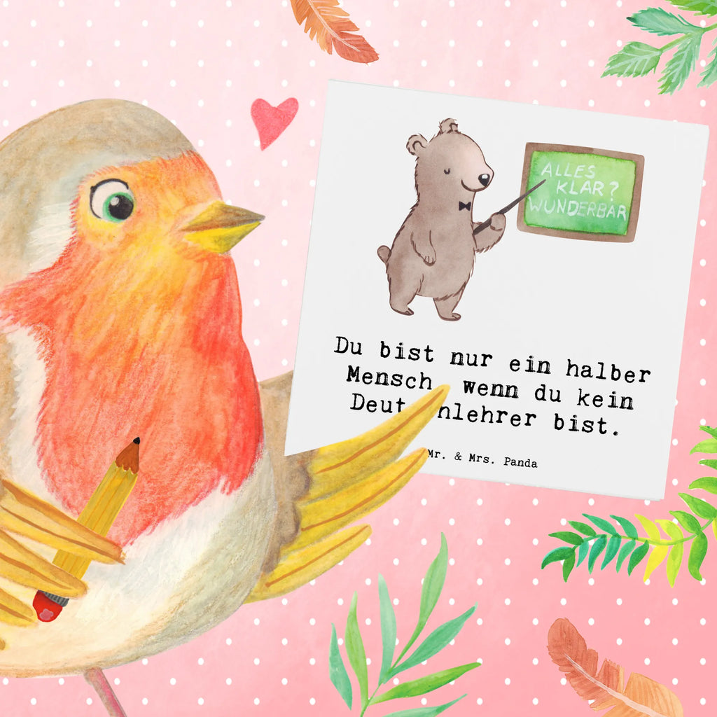 Deluxe Karte Deutschlehrer Herz Klappkarte, Hochzeitskarte, Hochwertige Grußkarte, Karte, Hochwertige Klappkarte, Einladungskarte, Glückwunschkarte, Grußkarte, Geburtstagskarte, Beruf, Ausbildung, Jubiläum, Abschied, Rente, Kollege, Kollegin, Geschenk, Schenken, Arbeitskollege, Mitarbeiter, Firma, Danke, Dankeschön, Schule, Deutschunterricht, Deutschlehrer, Grundschule