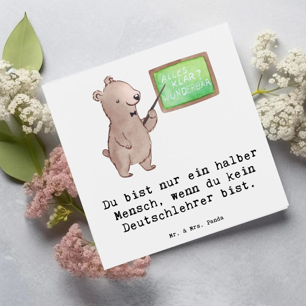 Deluxe Karte Deutschlehrer Herz Klappkarte, Hochzeitskarte, Hochwertige Grußkarte, Karte, Hochwertige Klappkarte, Einladungskarte, Glückwunschkarte, Grußkarte, Geburtstagskarte, Beruf, Ausbildung, Jubiläum, Abschied, Rente, Kollege, Kollegin, Geschenk, Schenken, Arbeitskollege, Mitarbeiter, Firma, Danke, Dankeschön, Schule, Deutschunterricht, Deutschlehrer, Grundschule