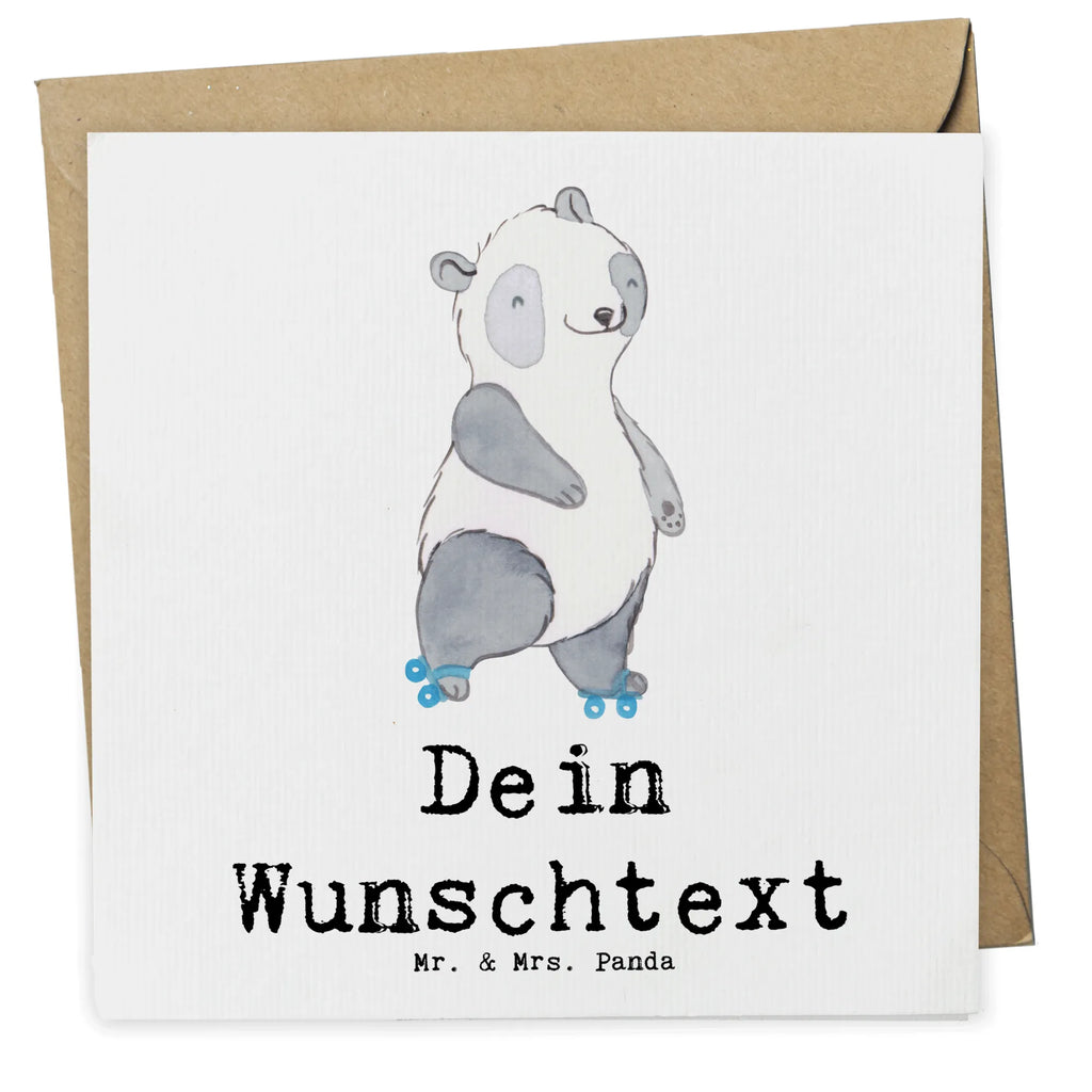 Personalized Deluxe Card panda roller blading Personalisierte Karte, Grußkarten personalisiert, Grußkarte selber drucken, Grußkarte selbst gestalten, Grußkarte als Geldgeschenk, Grußkarte mit Namen, Personalisierte Einladungskarte, Personalisierte Geburtstagskarte, Personalisierte Hochzeitskarte, Personalisierte Glückwunschkarte, Grußkarte mit persönlichen Nachrichten, Personalisiertere Klappkarte, Personalisierte Grußkarte, Geschenk, Sport, Sportart, Hobby, Schenken, Danke, Dankeschön, Auszeichnung, Gewinn, Sportler, Rollerblades, Rollschuh fahren, inlinern, Inliner fahren