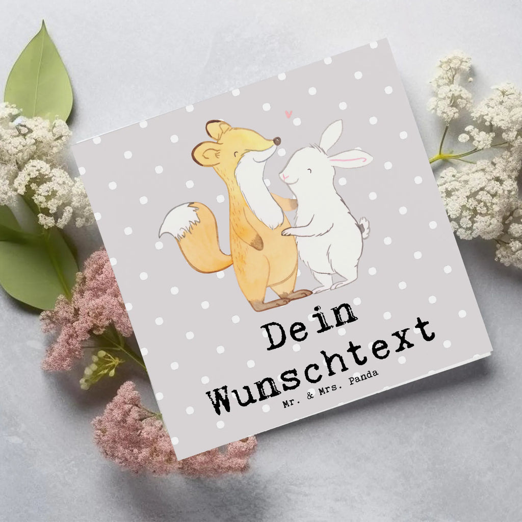 Personalized Deluxe Card fox rabbit meet friends Personalisierte Geburtstagskarte, Grußkarte mit Namen, Grußkarten personalisiert, Personalisiertere Klappkarte, Personalisierte Hochzeitskarte, Personalisierte Karte, Grußkarte als Geldgeschenk, Personalisierte Glückwunschkarte, Personalisierte Einladungskarte, Grußkarte selbst gestalten, Personalisierte Grußkarte, Grußkarte mit persönlichen Nachrichten, Grußkarte selber drucken, Geschenk, Sport, Sportart, Hobby, Schenken, Danke, Dankeschön, Auszeichnung, Gewinn, Sportler, Freunde treffen