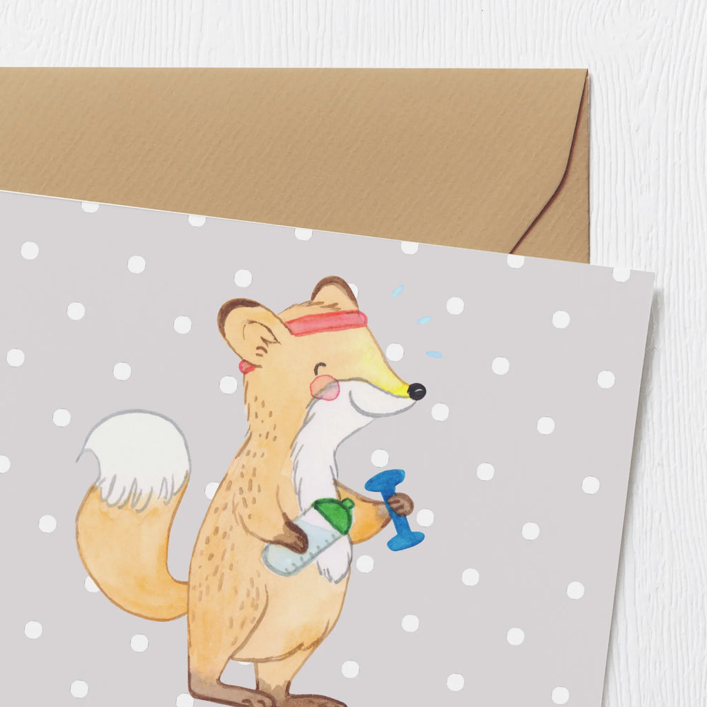 Personalized Deluxe Card Fox fitness Personalisierte Geburtstagskarte, Personalisierte Karte, Personalisierte Einladungskarte, Personalisierte Hochzeitskarte, Personalisiertere Klappkarte, Grußkarte selbst gestalten, Grußkarte als Geldgeschenk, Personalisierte Grußkarte, Grußkarte selber drucken, Grußkarte mit persönlichen Nachrichten, Grußkarten personalisiert, Personalisierte Glückwunschkarte, Grußkarte mit Namen, Geschenk, Sport, Sportart, Hobby, Schenken, Danke, Dankeschön, Auszeichnung, Gewinn, Sportler, Fitness, Kraftsport, Sport treiben, Sportclub, Fitnessstudio