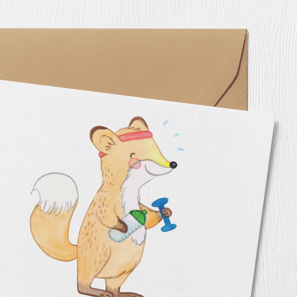 Personalized Deluxe Card Fox fitness Personalisierte Geburtstagskarte, Personalisierte Karte, Personalisierte Einladungskarte, Personalisierte Hochzeitskarte, Personalisiertere Klappkarte, Grußkarte selbst gestalten, Grußkarte als Geldgeschenk, Personalisierte Grußkarte, Grußkarte selber drucken, Grußkarte mit persönlichen Nachrichten, Grußkarten personalisiert, Personalisierte Glückwunschkarte, Grußkarte mit Namen, Geschenk, Sport, Sportart, Hobby, Schenken, Danke, Dankeschön, Auszeichnung, Gewinn, Sportler, Fitness, Kraftsport, Sport treiben, Sportclub, Fitnessstudio