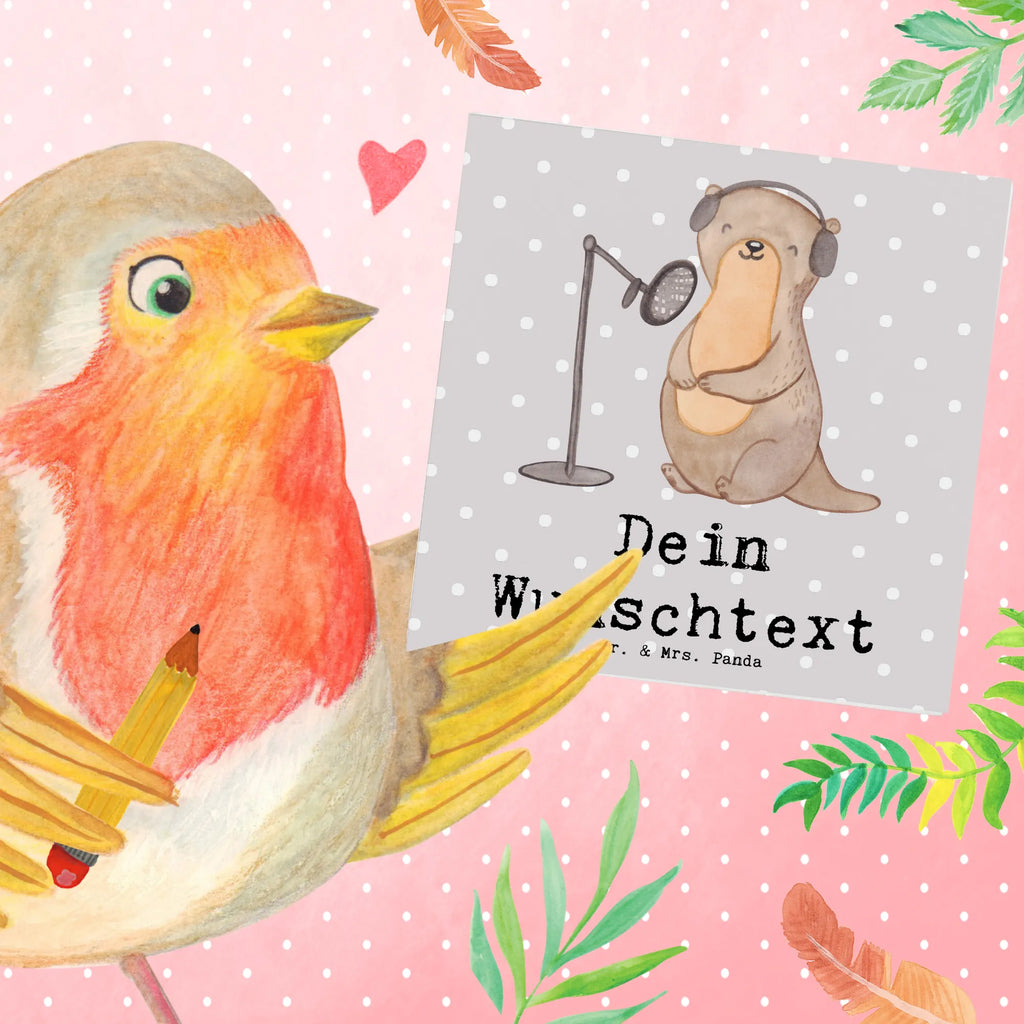 Personalized Deluxe Card otter Record Podcast Grußkarte selbst gestalten, Grußkarte als Geldgeschenk, Personalisierte Grußkarte, Grußkarten personalisiert, Grußkarte selber drucken, Personalisierte Glückwunschkarte, Grußkarte mit Namen, Grußkarte mit persönlichen Nachrichten, Personalisierte Karte, Personalisierte Geburtstagskarte, Personalisierte Hochzeitskarte, Personalisierte Einladungskarte, Personalisiertere Klappkarte, Geschenk, Sport, Sportart, Hobby, Schenken, Danke, Dankeschön, Auszeichnung, Gewinn, Sportler, Podcast produzieren, Podcasterin, Podcaster, Podcast aufnehmen