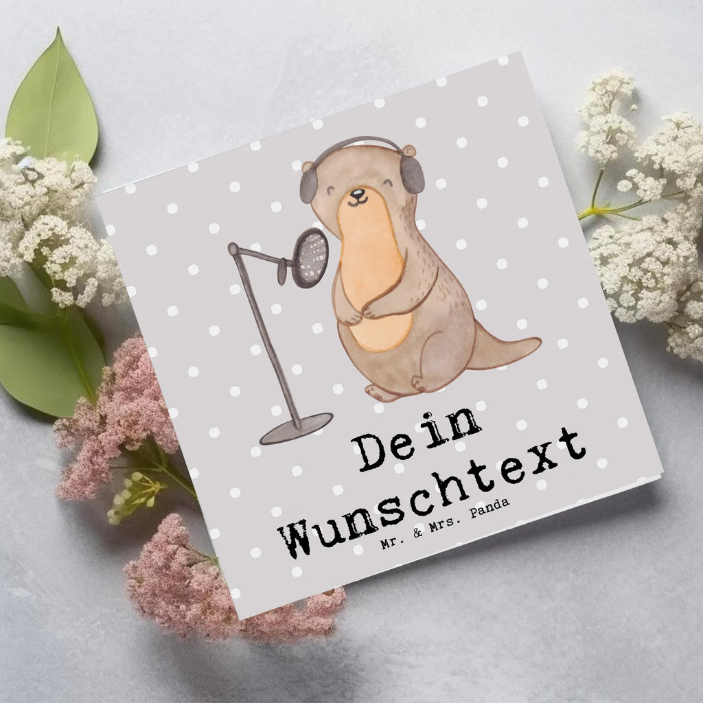 Personalized Deluxe Card otter Record Podcast Grußkarte selbst gestalten, Grußkarte als Geldgeschenk, Personalisierte Grußkarte, Grußkarten personalisiert, Grußkarte selber drucken, Personalisierte Glückwunschkarte, Grußkarte mit Namen, Grußkarte mit persönlichen Nachrichten, Personalisierte Karte, Personalisierte Geburtstagskarte, Personalisierte Hochzeitskarte, Personalisierte Einladungskarte, Personalisiertere Klappkarte, Geschenk, Sport, Sportart, Hobby, Schenken, Danke, Dankeschön, Auszeichnung, Gewinn, Sportler, Podcast produzieren, Podcasterin, Podcaster, Podcast aufnehmen