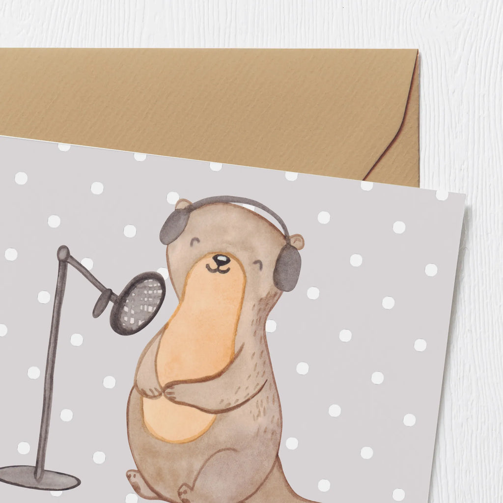 Personalized Deluxe Card otter Record Podcast Grußkarte selbst gestalten, Grußkarte als Geldgeschenk, Personalisierte Grußkarte, Grußkarten personalisiert, Grußkarte selber drucken, Personalisierte Glückwunschkarte, Grußkarte mit Namen, Grußkarte mit persönlichen Nachrichten, Personalisierte Karte, Personalisierte Geburtstagskarte, Personalisierte Hochzeitskarte, Personalisierte Einladungskarte, Personalisiertere Klappkarte, Geschenk, Sport, Sportart, Hobby, Schenken, Danke, Dankeschön, Auszeichnung, Gewinn, Sportler, Podcast produzieren, Podcasterin, Podcaster, Podcast aufnehmen