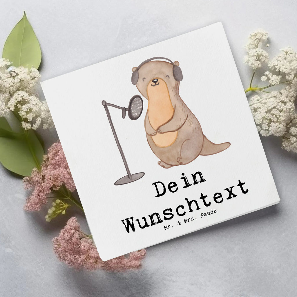Personalized Deluxe Card otter Record Podcast Grußkarte selbst gestalten, Grußkarte als Geldgeschenk, Personalisierte Grußkarte, Grußkarten personalisiert, Grußkarte selber drucken, Personalisierte Glückwunschkarte, Grußkarte mit Namen, Grußkarte mit persönlichen Nachrichten, Personalisierte Karte, Personalisierte Geburtstagskarte, Personalisierte Hochzeitskarte, Personalisierte Einladungskarte, Personalisiertere Klappkarte, Geschenk, Sport, Sportart, Hobby, Schenken, Danke, Dankeschön, Auszeichnung, Gewinn, Sportler, Podcast produzieren, Podcasterin, Podcaster, Podcast aufnehmen