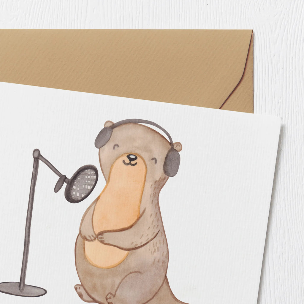 Personalized Deluxe Card otter Record Podcast Grußkarte selbst gestalten, Grußkarte als Geldgeschenk, Personalisierte Grußkarte, Grußkarten personalisiert, Grußkarte selber drucken, Personalisierte Glückwunschkarte, Grußkarte mit Namen, Grußkarte mit persönlichen Nachrichten, Personalisierte Karte, Personalisierte Geburtstagskarte, Personalisierte Hochzeitskarte, Personalisierte Einladungskarte, Personalisiertere Klappkarte, Geschenk, Sport, Sportart, Hobby, Schenken, Danke, Dankeschön, Auszeichnung, Gewinn, Sportler, Podcast produzieren, Podcasterin, Podcaster, Podcast aufnehmen