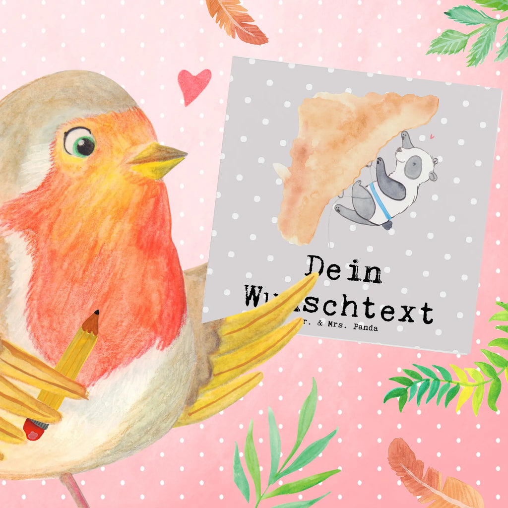 Personalisierte Deluxe Karte Panda Klettern Grußkarte selber drucken, Grußkarte als Geldgeschenk, Personalisierte Geburtstagskarte, Grußkarte mit Namen, Grußkarte selbst gestalten, Personalisierte Glückwunschkarte, Grußkarte mit persönlichen Nachrichten, Personalisiertere Klappkarte, Personalisierte Grußkarte, Grußkarten personalisiert, Personalisierte Karte, Personalisierte Hochzeitskarte, Personalisierte Einladungskarte, Geschenk, Sport, Sportart, Hobby, Schenken, Danke, Dankeschön, Auszeichnung, Gewinn, Sportler, Kletterhalle, Klettersport, Bouldern, Klettern