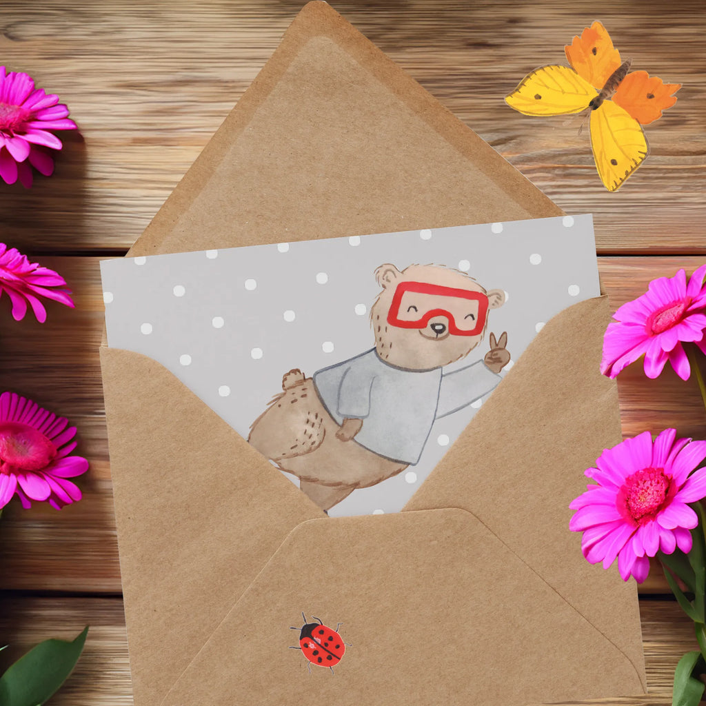 Personalized Deluxe Card bear Dive Personalisierte Karte, Grußkarte mit Namen, Personalisierte Einladungskarte, Grußkarte als Geldgeschenk, Personalisierte Grußkarte, Personalisierte Glückwunschkarte, Grußkarte selber drucken, Grußkarte mit persönlichen Nachrichten, Personalisierte Geburtstagskarte, Personalisiertere Klappkarte, Grußkarten personalisiert, Grußkarte selbst gestalten, Personalisierte Hochzeitskarte, Geschenk, Sport, Sportart, Hobby, Schenken, Danke, Dankeschön, Auszeichnung, Gewinn, Sportler, Dive, schnorcheln, Tauchen, Diving, Tauchschule, Tauchgang