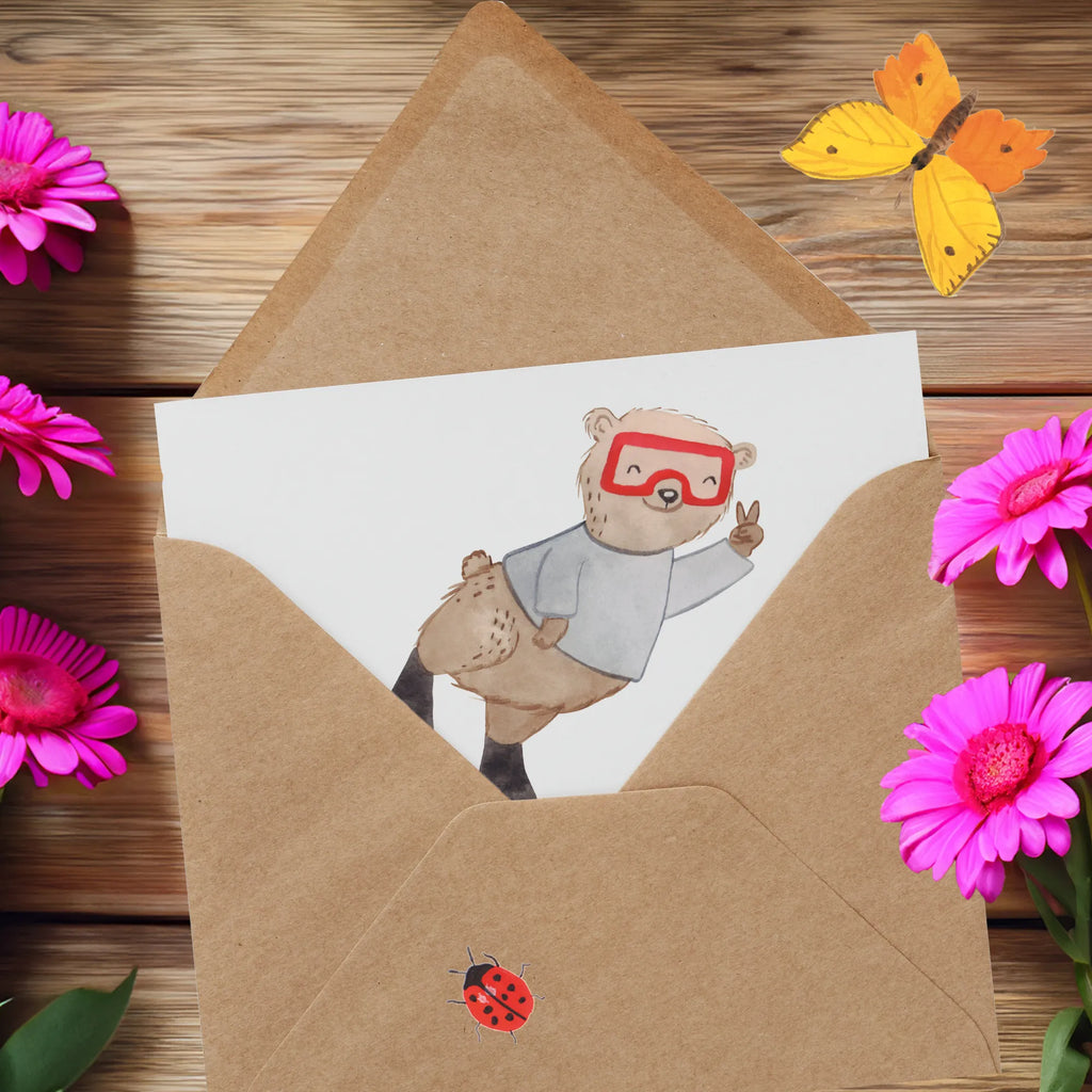 Personalized Deluxe Card bear Dive Personalisierte Karte, Grußkarte mit Namen, Personalisierte Einladungskarte, Grußkarte als Geldgeschenk, Personalisierte Grußkarte, Personalisierte Glückwunschkarte, Grußkarte selber drucken, Grußkarte mit persönlichen Nachrichten, Personalisierte Geburtstagskarte, Personalisiertere Klappkarte, Grußkarten personalisiert, Grußkarte selbst gestalten, Personalisierte Hochzeitskarte, Geschenk, Sport, Sportart, Hobby, Schenken, Danke, Dankeschön, Auszeichnung, Gewinn, Sportler, Dive, schnorcheln, Tauchen, Diving, Tauchschule, Tauchgang