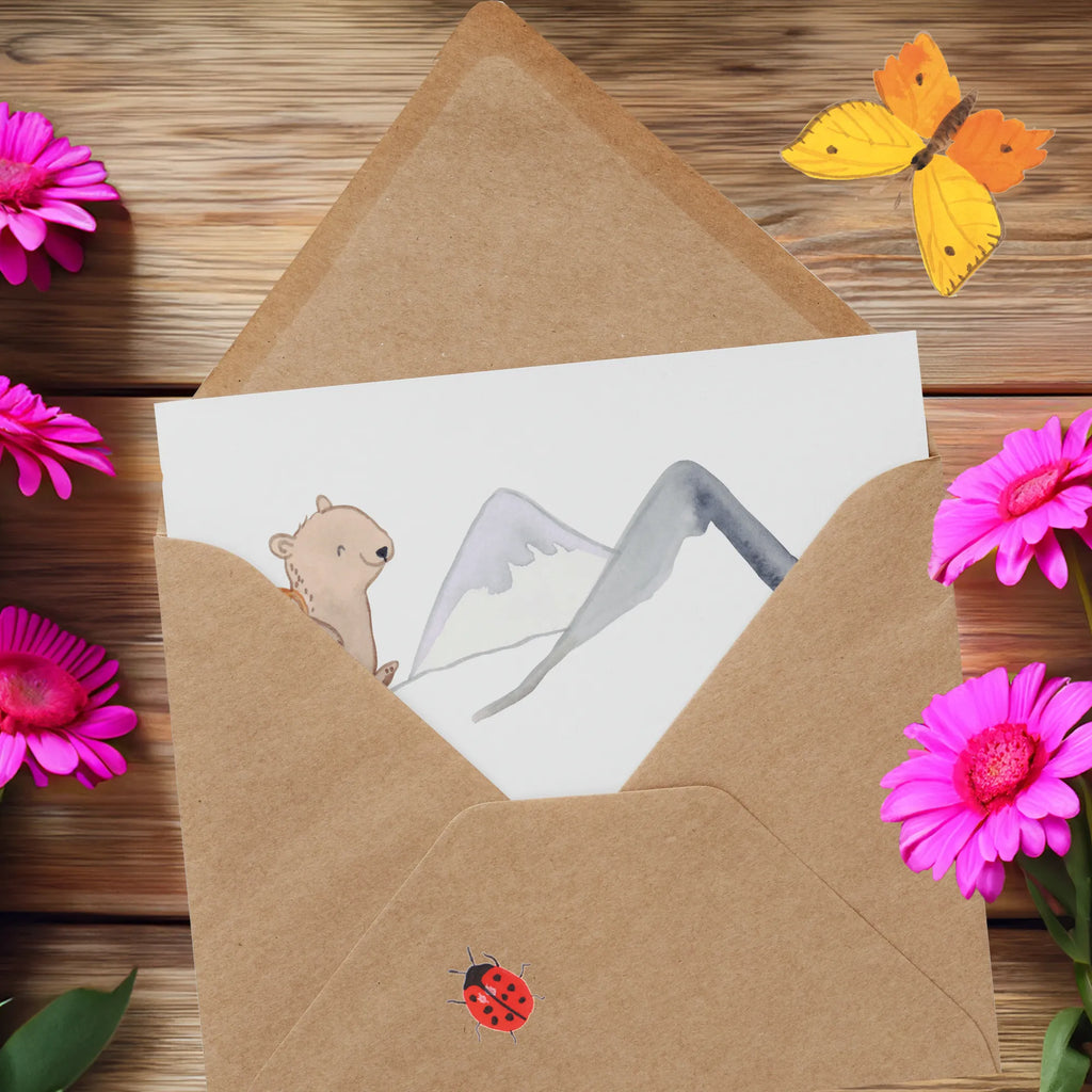 Personalisierte Deluxe Karte Bär Bergsteigen Personalisierte Einladungskarte, Grußkarten personalisiert, Personalisiertere Klappkarte, Personalisierte Grußkarte, Grußkarte mit persönlichen Nachrichten, Grußkarte selber drucken, Personalisierte Karte, Grußkarte selbst gestalten, Personalisierte Glückwunschkarte, Personalisierte Hochzeitskarte, Grußkarte als Geldgeschenk, Personalisierte Geburtstagskarte, Grußkarte mit Namen, Geschenk, Sport, Sportart, Hobby, Schenken, Danke, Dankeschön, Auszeichnung, Gewinn, Sportler, Alpinismus, Bergsteigen, wandern, Alpinwandern, Bergsport, Trekking