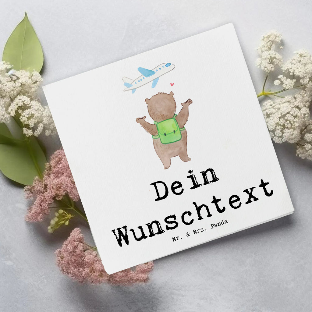 Personalisierte Deluxe Karte Bär Reisen Grußkarte als Geldgeschenk, Personalisierte Karte, Grußkarte mit persönlichen Nachrichten, Grußkarte mit Namen, Grußkarten personalisiert, Personalisierte Glückwunschkarte, Personalisierte Geburtstagskarte, Personalisiertere Klappkarte, Personalisierte Einladungskarte, Grußkarte selbst gestalten, Personalisierte Hochzeitskarte, Personalisierte Grußkarte, Grußkarte selber drucken, Geschenk, Sport, Sportart, Hobby, Schenken, Danke, Dankeschön, Auszeichnung, Gewinn, Sportler, Urlaub, Auslandsjahr, Schüleraustausch, Reisegruppe, Reiseveranstalter, Weltreise, Reisebüro, Urlaube, Reisen, Austauschjahr