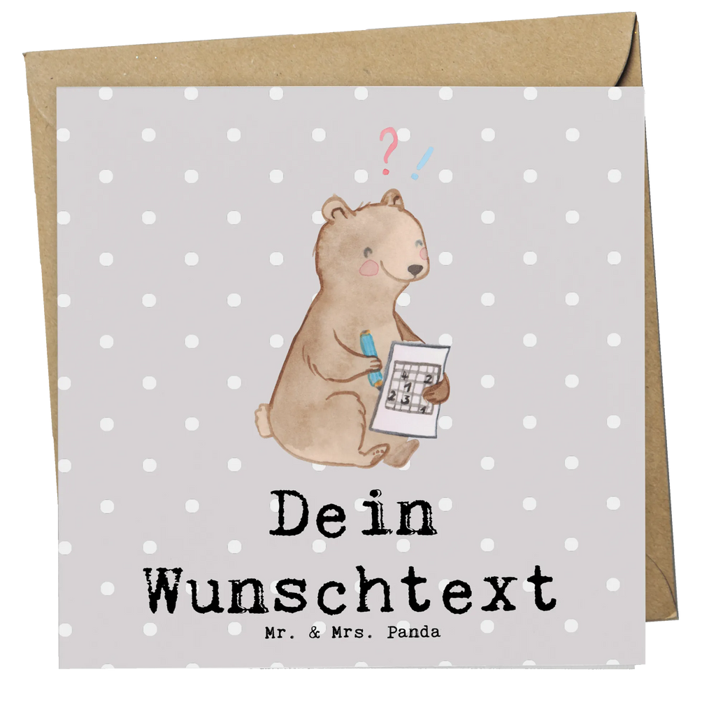 Personalized Deluxe Card bear solve riddles Grußkarte mit persönlichen Nachrichten, Personalisierte Einladungskarte, Personalisierte Geburtstagskarte, Personalisierte Grußkarte, Personalisierte Hochzeitskarte, Grußkarten personalisiert, Grußkarte selber drucken, Personalisierte Glückwunschkarte, Personalisierte Karte, Personalisiertere Klappkarte, Grußkarte mit Namen, Grußkarte als Geldgeschenk, Grußkarte selbst gestalten, Geschenk, Sport, Sportart, Hobby, Schenken, Danke, Dankeschön, Auszeichnung, Gewinn, Sportler, Knobeln, Rätsel lösen, Kreuzworträtsel lösen, Gedächtnissport, Gedächtnistraining