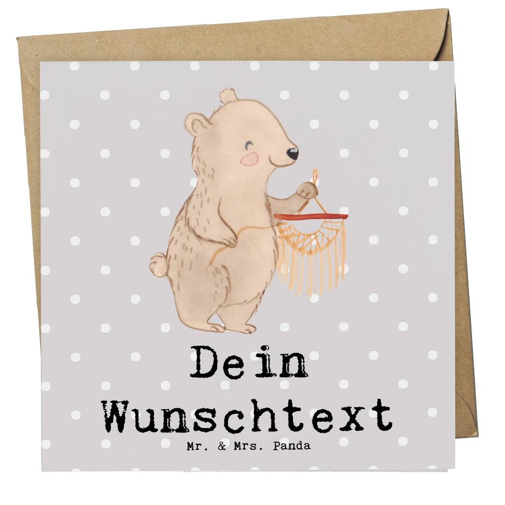 Personalized Deluxe Card bear macrame Personalisierte Karte, Grußkarte als Geldgeschenk, Grußkarte mit persönlichen Nachrichten, Grußkarte mit Namen, Personalisierte Hochzeitskarte, Grußkarte selber drucken, Personalisierte Grußkarte, Personalisierte Glückwunschkarte, Personalisierte Geburtstagskarte, Grußkarte selbst gestalten, Personalisiertere Klappkarte, Personalisierte Einladungskarte, Grußkarten personalisiert, Geschenk, Sport, Sportart, Hobby, Schenken, Danke, Dankeschön, Auszeichnung, Gewinn, Sportler, Basteln, Makramee, Basteln mit Makramee