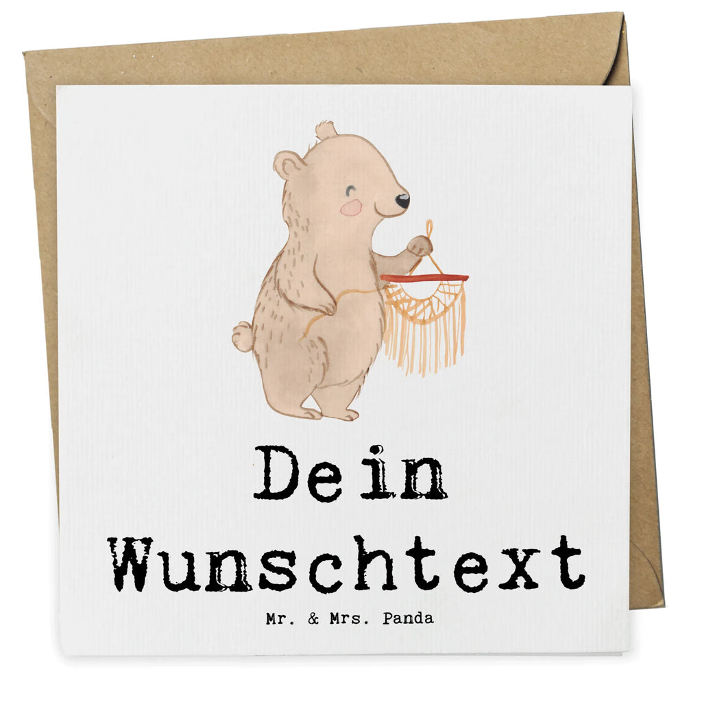 Personalized Deluxe Card bear macrame Personalisierte Karte, Grußkarte als Geldgeschenk, Grußkarte mit persönlichen Nachrichten, Grußkarte mit Namen, Personalisierte Hochzeitskarte, Grußkarte selber drucken, Personalisierte Grußkarte, Personalisierte Glückwunschkarte, Personalisierte Geburtstagskarte, Grußkarte selbst gestalten, Personalisiertere Klappkarte, Personalisierte Einladungskarte, Grußkarten personalisiert, Geschenk, Sport, Sportart, Hobby, Schenken, Danke, Dankeschön, Auszeichnung, Gewinn, Sportler, Basteln, Makramee, Basteln mit Makramee