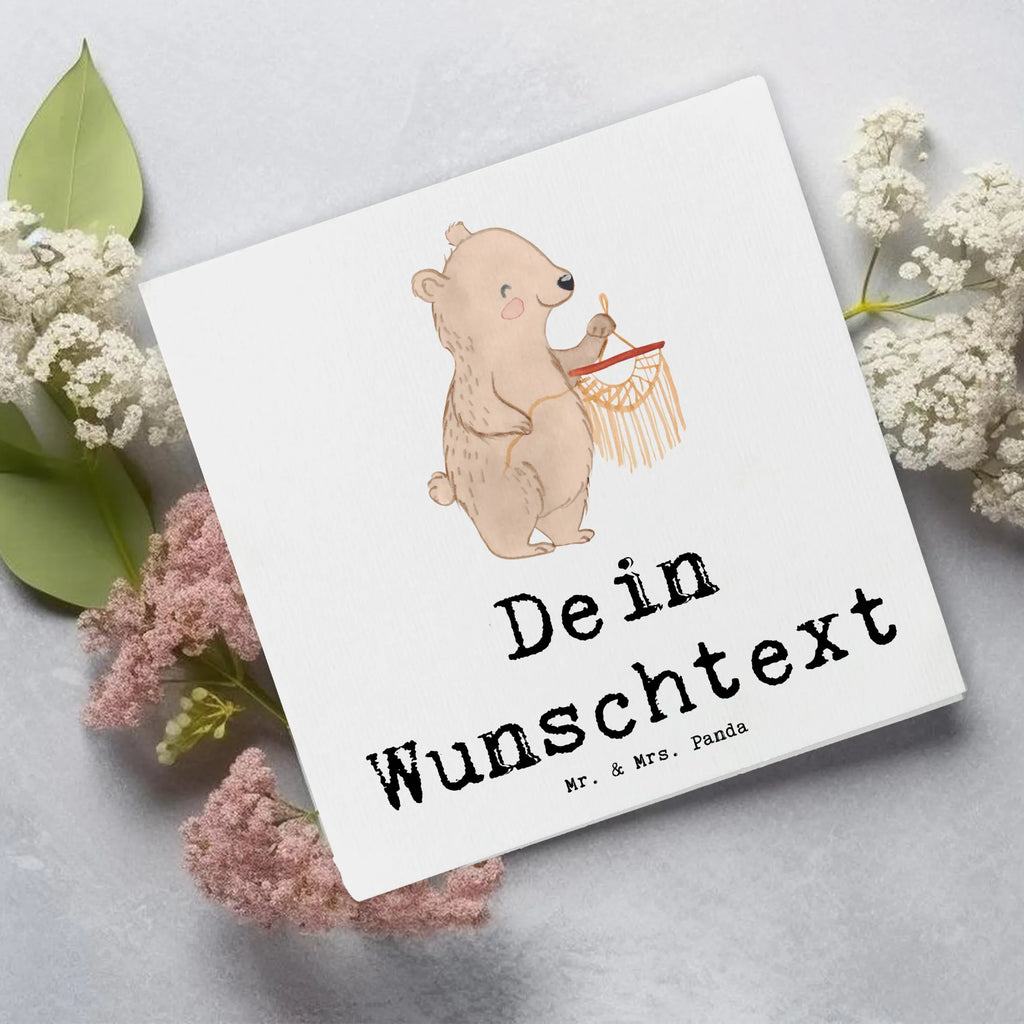 Personalized Deluxe Card bear macrame Personalisierte Karte, Grußkarte als Geldgeschenk, Grußkarte mit persönlichen Nachrichten, Grußkarte mit Namen, Personalisierte Hochzeitskarte, Grußkarte selber drucken, Personalisierte Grußkarte, Personalisierte Glückwunschkarte, Personalisierte Geburtstagskarte, Grußkarte selbst gestalten, Personalisiertere Klappkarte, Personalisierte Einladungskarte, Grußkarten personalisiert, Geschenk, Sport, Sportart, Hobby, Schenken, Danke, Dankeschön, Auszeichnung, Gewinn, Sportler, Basteln, Makramee, Basteln mit Makramee