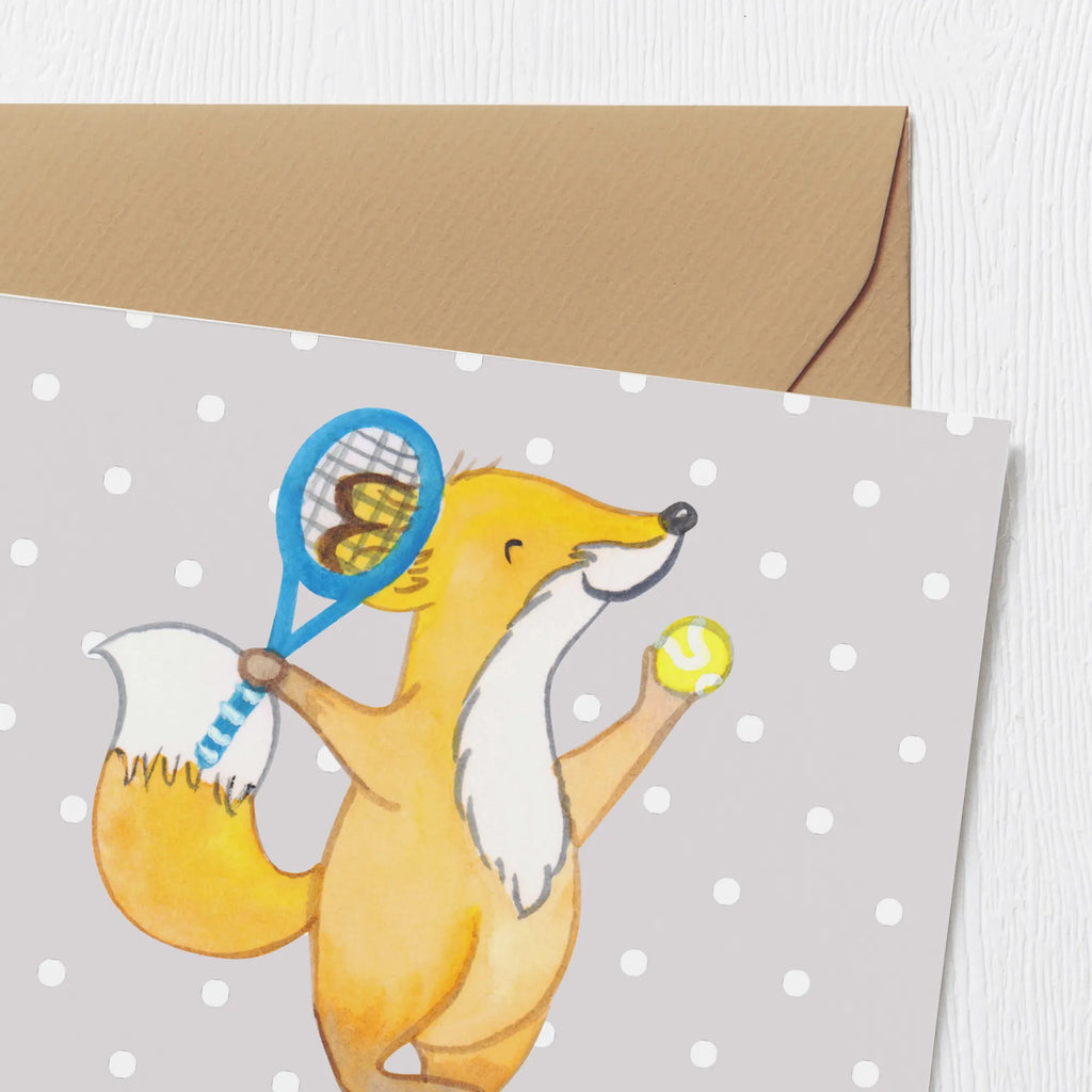 Personalisierte Deluxe Karte Fuchs Tennis spielen Personalisierte Karte, Grußkarte selbst gestalten, Grußkarte selber drucken, Personalisierte Geburtstagskarte, Personalisierte Grußkarte, Personalisierte Glückwunschkarte, Grußkarte als Geldgeschenk, Personalisiertere Klappkarte, Personalisierte Hochzeitskarte, Personalisierte Einladungskarte, Grußkarte mit Namen, Grußkarte mit persönlichen Nachrichten, Grußkarten personalisiert, Geschenk, Sport, Sportart, Hobby, Schenken, Danke, Dankeschön, Auszeichnung, Gewinn, Sportler, Tennisverein, Tennis spielen, Tennisclub, Tennis Turnier, Ballsportart