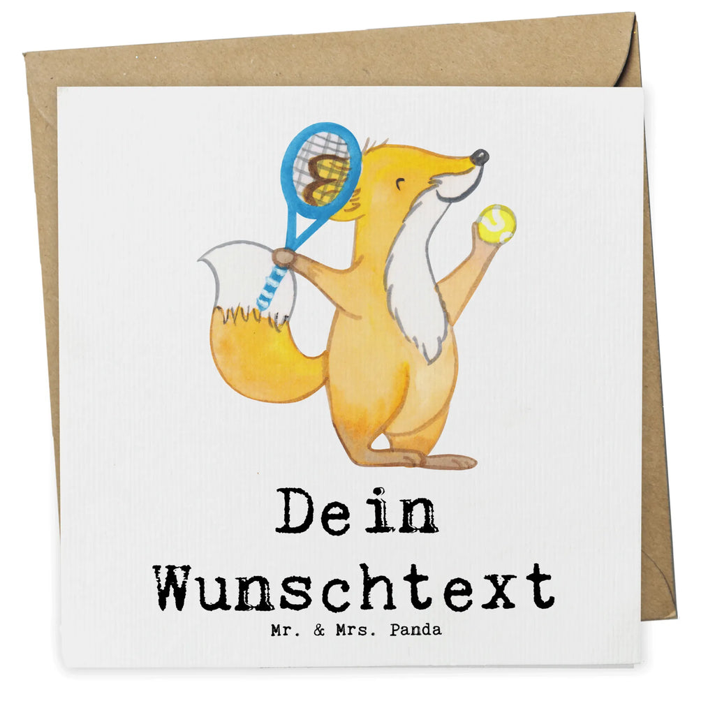 Personalisierte Deluxe Karte Fuchs Tennis spielen Personalisierte Karte, Grußkarte selbst gestalten, Grußkarte selber drucken, Personalisierte Geburtstagskarte, Personalisierte Grußkarte, Personalisierte Glückwunschkarte, Grußkarte als Geldgeschenk, Personalisiertere Klappkarte, Personalisierte Hochzeitskarte, Personalisierte Einladungskarte, Grußkarte mit Namen, Grußkarte mit persönlichen Nachrichten, Grußkarten personalisiert, Geschenk, Sport, Sportart, Hobby, Schenken, Danke, Dankeschön, Auszeichnung, Gewinn, Sportler, Tennisverein, Tennis spielen, Tennisclub, Tennis Turnier, Ballsportart