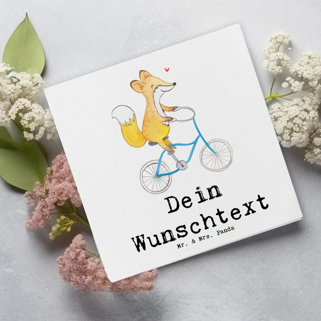 Personalized Deluxe Card Fox cycle Personalisierte Geburtstagskarte, Grußkarten personalisiert, Personalisierte Grußkarte, Personalisierte Einladungskarte, Personalisiertere Klappkarte, Grußkarte selbst gestalten, Grußkarte selber drucken, Grußkarte mit persönlichen Nachrichten, Personalisierte Glückwunschkarte, Grußkarte mit Namen, Grußkarte als Geldgeschenk, Personalisierte Hochzeitskarte, Personalisierte Karte, Geschenk, Sport, Sportart, Hobby, Schenken, Danke, Dankeschön, Auszeichnung, Gewinn, Sportler, Fahrrad fahren, Mountainbiking, Trekking, Radeln, Radsport