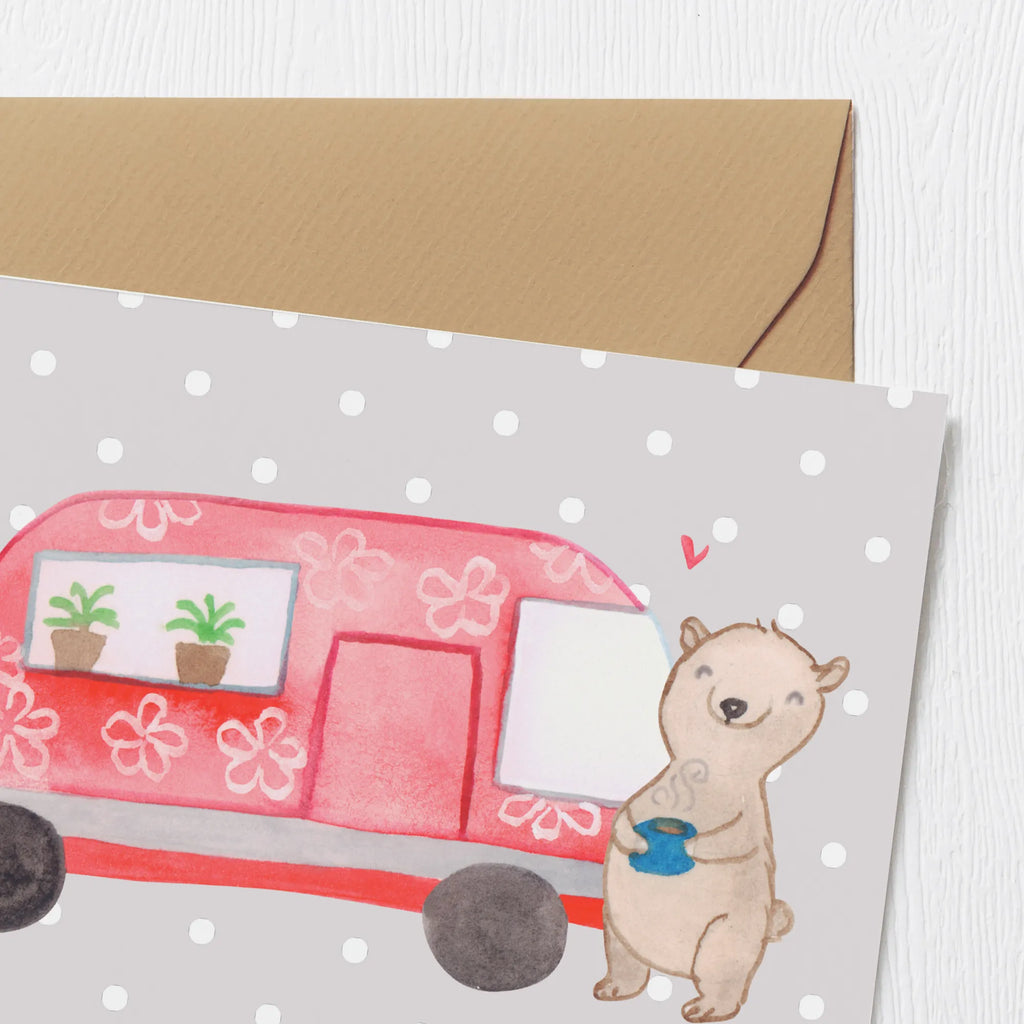 Personalized Deluxe Card bear camper Grußkarte selbst gestalten, Personalisierte Karte, Grußkarte selber drucken, Grußkarte mit persönlichen Nachrichten, Grußkarte mit Namen, Personalisierte Glückwunschkarte, Personalisierte Geburtstagskarte, Grußkarte als Geldgeschenk, Personalisierte Einladungskarte, Personalisiertere Klappkarte, Personalisierte Hochzeitskarte, Grußkarten personalisiert, Personalisierte Grußkarte, Geschenk, Sport, Sportart, Hobby, Schenken, Danke, Dankeschön, Auszeichnung, Gewinn, Sportler, Zelten, Wohnmobil, Campingplatz, Urlaub, Campen, Roadtrip, Camper