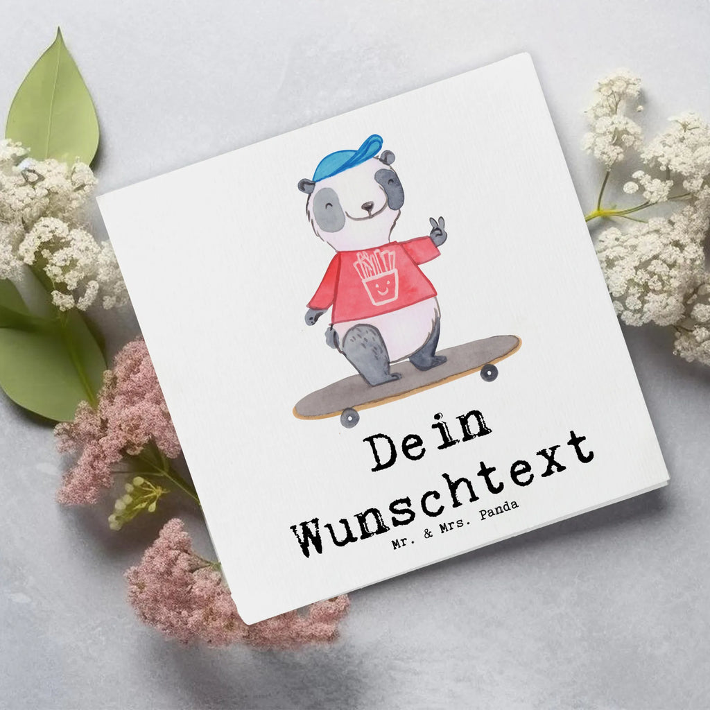 Personalized Deluxe Card panda ride a longboard Grußkarte mit persönlichen Nachrichten, Grußkarte mit Namen, Personalisiertere Klappkarte, Personalisierte Grußkarte, Personalisierte Geburtstagskarte, Grußkarten personalisiert, Personalisierte Karte, Personalisierte Hochzeitskarte, Grußkarte selber drucken, Grußkarte selbst gestalten, Grußkarte als Geldgeschenk, Personalisierte Glückwunschkarte, Personalisierte Einladungskarte, Geschenk, Sport, Sportart, Hobby, Schenken, Danke, Dankeschön, Auszeichnung, Gewinn, Sportler, Skaten, Longboard fahren
