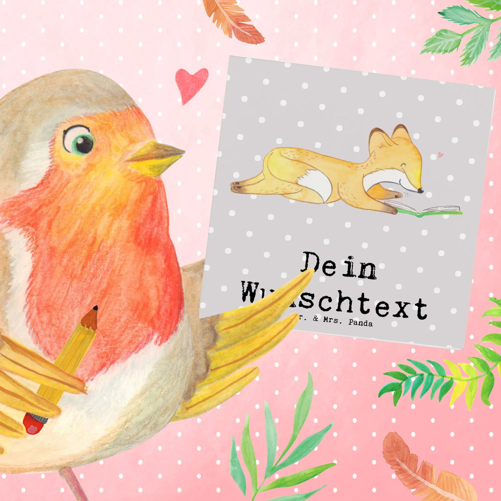 Personalized Deluxe Card Fox To read Grußkarte mit Namen, Personalisierte Glückwunschkarte, Personalisierte Grußkarte, Grußkarten personalisiert, Grußkarte als Geldgeschenk, Grußkarte mit persönlichen Nachrichten, Personalisierte Karte, Personalisierte Geburtstagskarte, Personalisierte Hochzeitskarte, Personalisiertere Klappkarte, Personalisierte Einladungskarte, Grußkarte selbst gestalten, Grußkarte selber drucken, Geschenk, Sport, Sportart, Hobby, Schenken, Danke, Dankeschön, Auszeichnung, Gewinn, Sportler, lesen, Bücherwurm, Bücher lesen