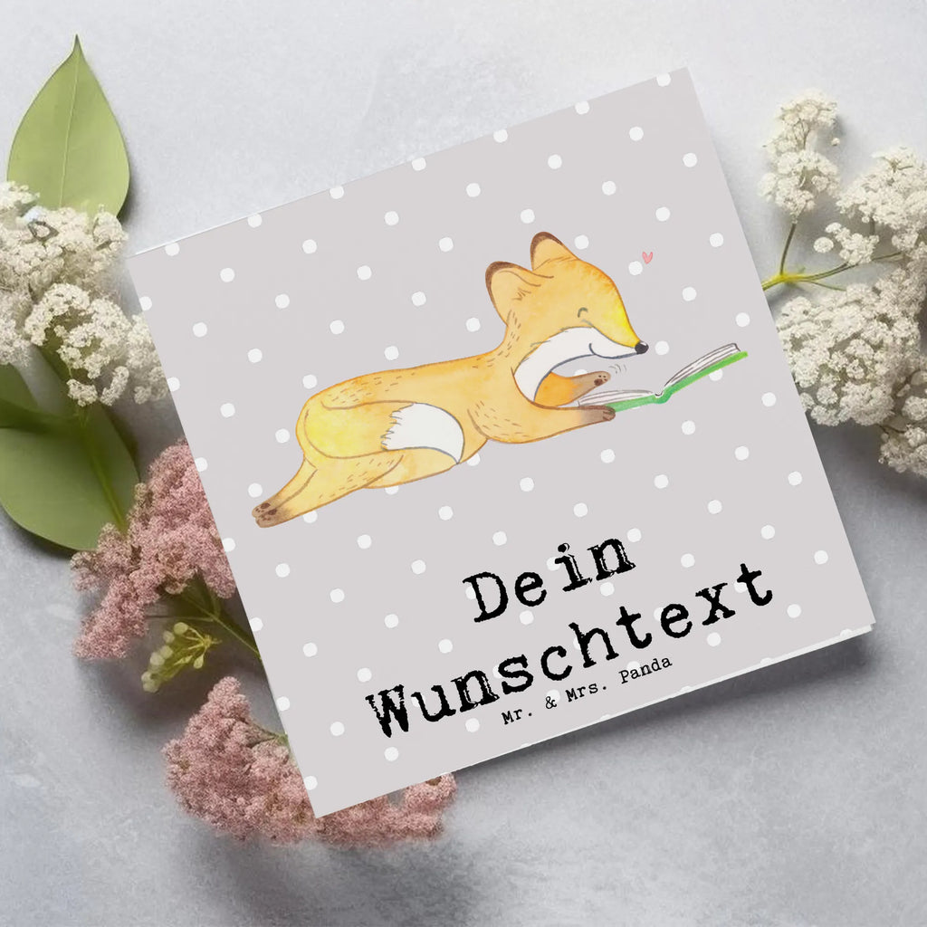 Personalized Deluxe Card Fox To read Grußkarte mit Namen, Personalisierte Glückwunschkarte, Personalisierte Grußkarte, Grußkarten personalisiert, Grußkarte als Geldgeschenk, Grußkarte mit persönlichen Nachrichten, Personalisierte Karte, Personalisierte Geburtstagskarte, Personalisierte Hochzeitskarte, Personalisiertere Klappkarte, Personalisierte Einladungskarte, Grußkarte selbst gestalten, Grußkarte selber drucken, Geschenk, Sport, Sportart, Hobby, Schenken, Danke, Dankeschön, Auszeichnung, Gewinn, Sportler, lesen, Bücherwurm, Bücher lesen