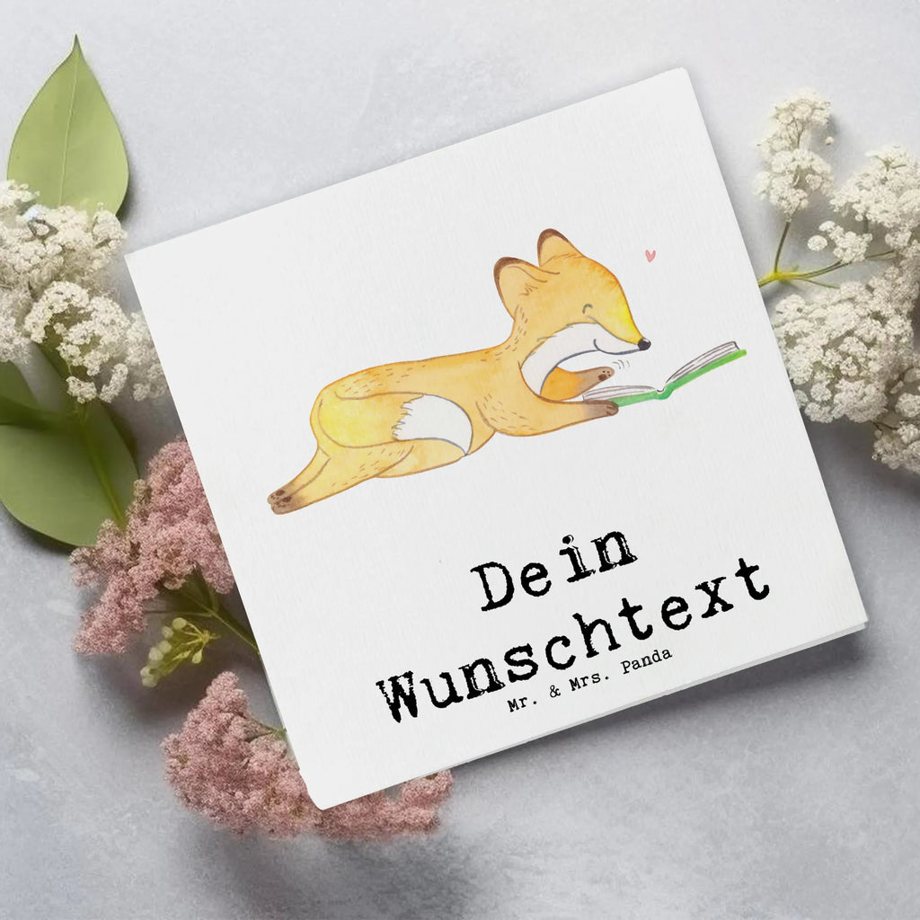 Personalized Deluxe Card Fox To read Grußkarte mit Namen, Personalisierte Glückwunschkarte, Personalisierte Grußkarte, Grußkarten personalisiert, Grußkarte als Geldgeschenk, Grußkarte mit persönlichen Nachrichten, Personalisierte Karte, Personalisierte Geburtstagskarte, Personalisierte Hochzeitskarte, Personalisiertere Klappkarte, Personalisierte Einladungskarte, Grußkarte selbst gestalten, Grußkarte selber drucken, Geschenk, Sport, Sportart, Hobby, Schenken, Danke, Dankeschön, Auszeichnung, Gewinn, Sportler, lesen, Bücherwurm, Bücher lesen
