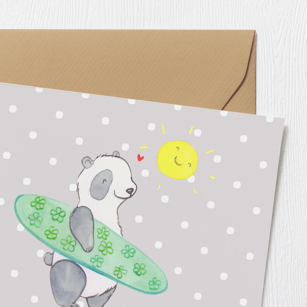 Personalized Deluxe Card panda surfing Personalisierte Geburtstagskarte, Personalisierte Einladungskarte, Grußkarten personalisiert, Personalisierte Grußkarte, Personalisierte Hochzeitskarte, Grußkarte mit persönlichen Nachrichten, Grußkarte selber drucken, Personalisiertere Klappkarte, Grußkarte selbst gestalten, Personalisierte Karte, Grußkarte mit Namen, Personalisierte Glückwunschkarte, Grußkarte als Geldgeschenk, Geschenk, Sport, Sportart, Hobby, Schenken, Danke, Dankeschön, Auszeichnung, Gewinn, Sportler, Surfen, Wellenreiten, Surfschule