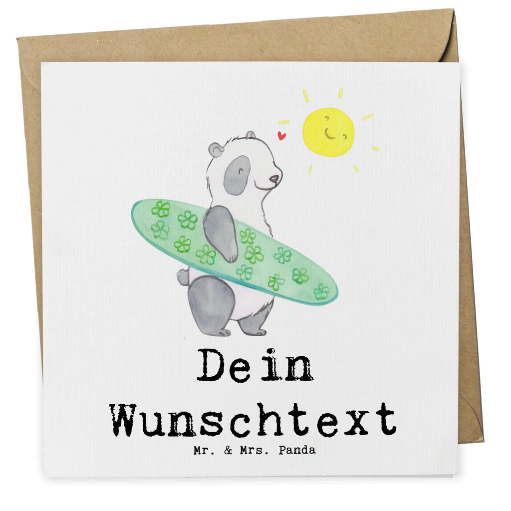 Personalized Deluxe Card panda surfing Personalisierte Geburtstagskarte, Personalisierte Einladungskarte, Grußkarten personalisiert, Personalisierte Grußkarte, Personalisierte Hochzeitskarte, Grußkarte mit persönlichen Nachrichten, Grußkarte selber drucken, Personalisiertere Klappkarte, Grußkarte selbst gestalten, Personalisierte Karte, Grußkarte mit Namen, Personalisierte Glückwunschkarte, Grußkarte als Geldgeschenk, Geschenk, Sport, Sportart, Hobby, Schenken, Danke, Dankeschön, Auszeichnung, Gewinn, Sportler, Surfen, Wellenreiten, Surfschule