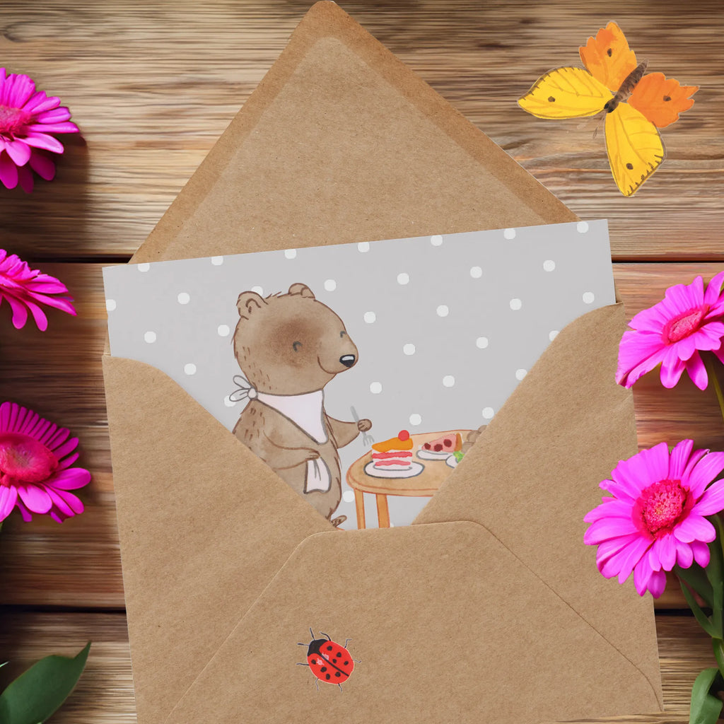 Personalized Deluxe Card bear to eat out Grußkarte mit persönlichen Nachrichten, Personalisierte Einladungskarte, Personalisierte Glückwunschkarte, Personalisierte Karte, Grußkarte selber drucken, Grußkarten personalisiert, Grußkarte selbst gestalten, Personalisierte Geburtstagskarte, Grußkarte mit Namen, Personalisierte Grußkarte, Personalisierte Hochzeitskarte, Personalisiertere Klappkarte, Grußkarte als Geldgeschenk, Geschenk, Sport, Sportart, Hobby, Schenken, Danke, Dankeschön, Auszeichnung, Gewinn, Sportler, Essen, Restaurant, Essen gehen, Restaurantbesuch