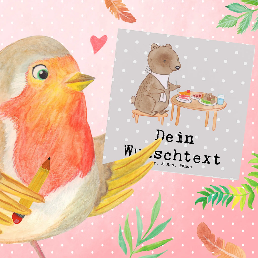 Personalized Deluxe Card bear to eat out Grußkarte mit persönlichen Nachrichten, Personalisierte Einladungskarte, Personalisierte Glückwunschkarte, Personalisierte Karte, Grußkarte selber drucken, Grußkarten personalisiert, Grußkarte selbst gestalten, Personalisierte Geburtstagskarte, Grußkarte mit Namen, Personalisierte Grußkarte, Personalisierte Hochzeitskarte, Personalisiertere Klappkarte, Grußkarte als Geldgeschenk, Geschenk, Sport, Sportart, Hobby, Schenken, Danke, Dankeschön, Auszeichnung, Gewinn, Sportler, Essen, Restaurant, Essen gehen, Restaurantbesuch