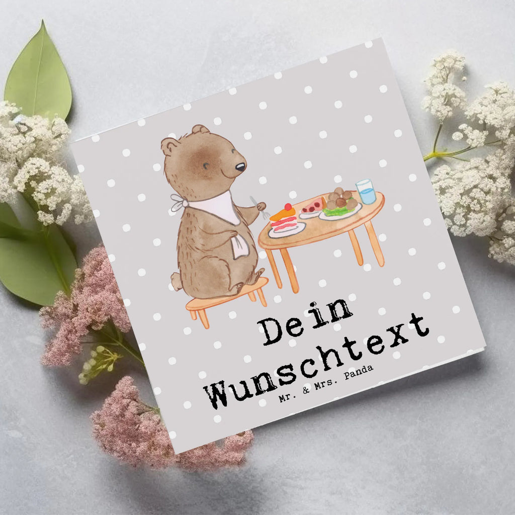 Personalized Deluxe Card bear to eat out Grußkarte mit persönlichen Nachrichten, Personalisierte Einladungskarte, Personalisierte Glückwunschkarte, Personalisierte Karte, Grußkarte selber drucken, Grußkarten personalisiert, Grußkarte selbst gestalten, Personalisierte Geburtstagskarte, Grußkarte mit Namen, Personalisierte Grußkarte, Personalisierte Hochzeitskarte, Personalisiertere Klappkarte, Grußkarte als Geldgeschenk, Geschenk, Sport, Sportart, Hobby, Schenken, Danke, Dankeschön, Auszeichnung, Gewinn, Sportler, Essen, Restaurant, Essen gehen, Restaurantbesuch