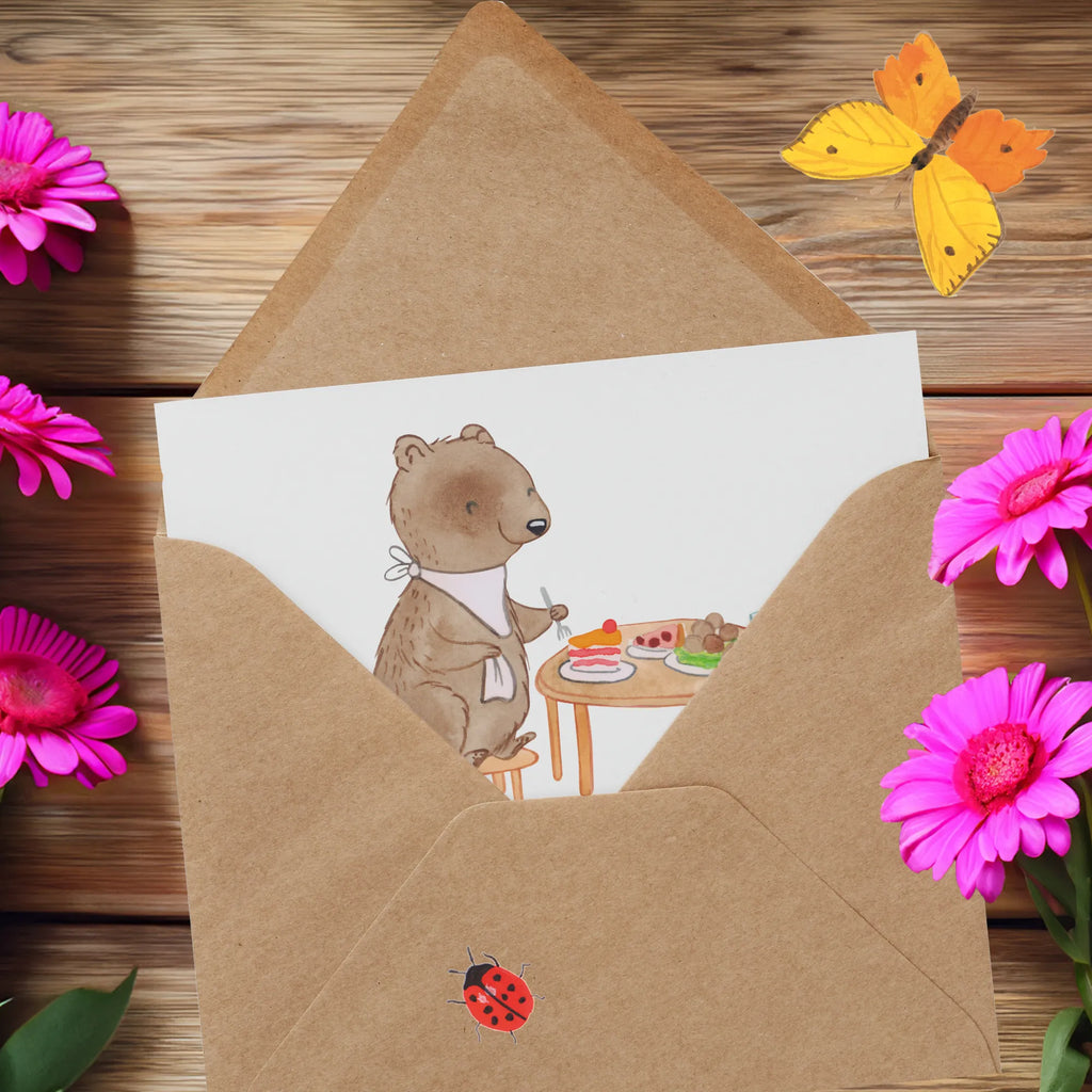 Personalized Deluxe Card bear to eat out Grußkarte mit persönlichen Nachrichten, Personalisierte Einladungskarte, Personalisierte Glückwunschkarte, Personalisierte Karte, Grußkarte selber drucken, Grußkarten personalisiert, Grußkarte selbst gestalten, Personalisierte Geburtstagskarte, Grußkarte mit Namen, Personalisierte Grußkarte, Personalisierte Hochzeitskarte, Personalisiertere Klappkarte, Grußkarte als Geldgeschenk, Geschenk, Sport, Sportart, Hobby, Schenken, Danke, Dankeschön, Auszeichnung, Gewinn, Sportler, Essen, Restaurant, Essen gehen, Restaurantbesuch