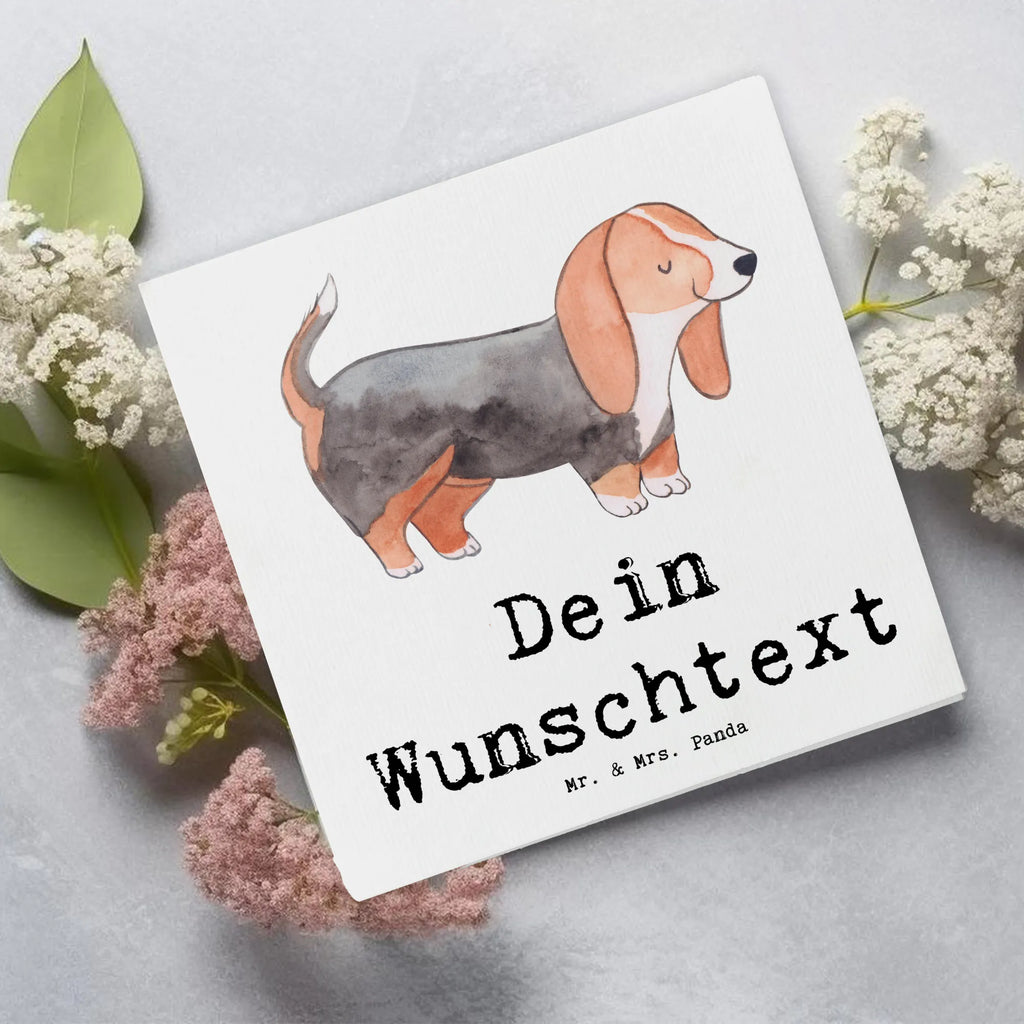 Personalized Deluxe Card Basset Hound Lifesaver Personalisierte Grußkarte, Personalisierte Glückwunschkarte, Grußkarte mit Namen, Personalisierte Einladungskarte, Personalisierte Karte, Grußkarte selber drucken, Grußkarte selbst gestalten, Grußkarte als Geldgeschenk, Personalisierte Geburtstagskarte, Grußkarte mit persönlichen Nachrichten, Personalisiertere Klappkarte, Personalisierte Hochzeitskarte, Grußkarten personalisiert, Hund, Hunderasse, Rassehund, Hundebesitzer, Geschenk, Tierfreund, Schenken, Welpe, Basset Hound, Basset
