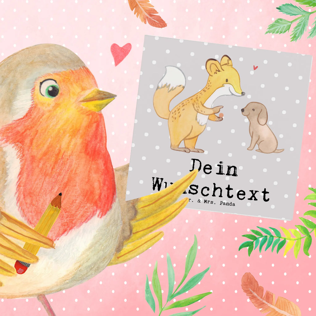 Personalized Deluxe Card Fox dog training Personalisierte Geburtstagskarte, Grußkarte mit persönlichen Nachrichten, Grußkarte als Geldgeschenk, Personalisiertere Klappkarte, Personalisierte Grußkarte, Grußkarte selber drucken, Grußkarte selbst gestalten, Personalisierte Karte, Personalisierte Einladungskarte, Personalisierte Hochzeitskarte, Personalisierte Glückwunschkarte, Grußkarten personalisiert, Grußkarte mit Namen, Geschenk, Sport, Sportart, Hobby, Schenken, Danke, Dankeschön, Auszeichnung, Gewinn, Sportler, Hundeprüfung, Hundetraining, Hundeerziehung, Welpenschule, Hundeschule