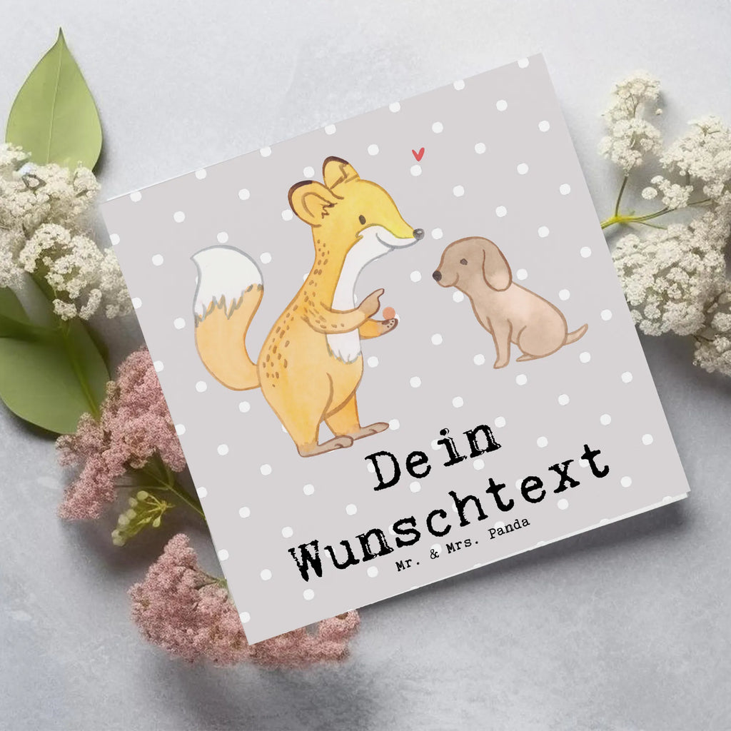 Personalized Deluxe Card Fox dog training Personalisierte Geburtstagskarte, Grußkarte mit persönlichen Nachrichten, Grußkarte als Geldgeschenk, Personalisiertere Klappkarte, Personalisierte Grußkarte, Grußkarte selber drucken, Grußkarte selbst gestalten, Personalisierte Karte, Personalisierte Einladungskarte, Personalisierte Hochzeitskarte, Personalisierte Glückwunschkarte, Grußkarten personalisiert, Grußkarte mit Namen, Geschenk, Sport, Sportart, Hobby, Schenken, Danke, Dankeschön, Auszeichnung, Gewinn, Sportler, Hundeprüfung, Hundetraining, Hundeerziehung, Welpenschule, Hundeschule