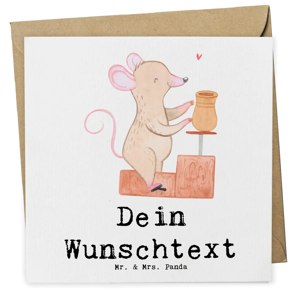 Personalized Deluxe Card Mouse pottery Personalisierte Hochzeitskarte, Personalisierte Geburtstagskarte, Grußkarten personalisiert, Grußkarte mit persönlichen Nachrichten, Personalisierte Grußkarte, Personalisierte Einladungskarte, Grußkarte selber drucken, Grußkarte mit Namen, Personalisierte Karte, Personalisiertere Klappkarte, Grußkarte als Geldgeschenk, Personalisierte Glückwunschkarte, Grußkarte selbst gestalten, Geschenk, Sport, Sportart, Hobby, Schenken, Danke, Dankeschön, Auszeichnung, Gewinn, Sportler, Töpferkurs, Töpfern, Töpferei