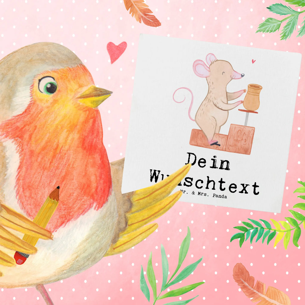 Personalized Deluxe Card Mouse pottery Personalisierte Hochzeitskarte, Personalisierte Geburtstagskarte, Grußkarten personalisiert, Grußkarte mit persönlichen Nachrichten, Personalisierte Grußkarte, Personalisierte Einladungskarte, Grußkarte selber drucken, Grußkarte mit Namen, Personalisierte Karte, Personalisiertere Klappkarte, Grußkarte als Geldgeschenk, Personalisierte Glückwunschkarte, Grußkarte selbst gestalten, Geschenk, Sport, Sportart, Hobby, Schenken, Danke, Dankeschön, Auszeichnung, Gewinn, Sportler, Töpferkurs, Töpfern, Töpferei