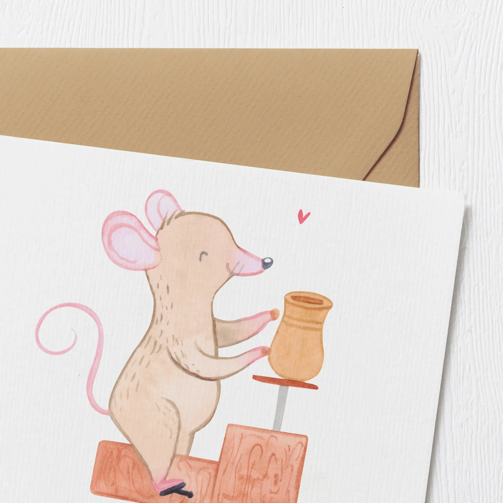 Personalized Deluxe Card Mouse pottery Personalisierte Hochzeitskarte, Personalisierte Geburtstagskarte, Grußkarten personalisiert, Grußkarte mit persönlichen Nachrichten, Personalisierte Grußkarte, Personalisierte Einladungskarte, Grußkarte selber drucken, Grußkarte mit Namen, Personalisierte Karte, Personalisiertere Klappkarte, Grußkarte als Geldgeschenk, Personalisierte Glückwunschkarte, Grußkarte selbst gestalten, Geschenk, Sport, Sportart, Hobby, Schenken, Danke, Dankeschön, Auszeichnung, Gewinn, Sportler, Töpferkurs, Töpfern, Töpferei