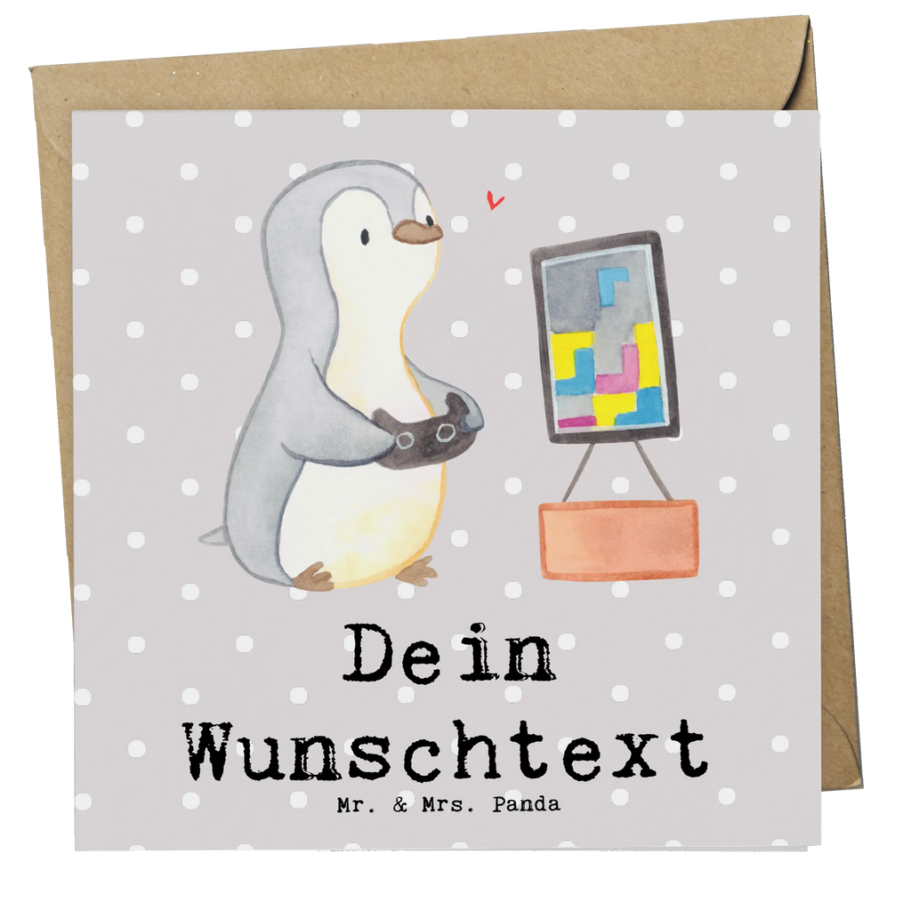 Personalized Deluxe Card penguin Gamble Grußkarten personalisiert, Personalisierte Karte, Personalisiertere Klappkarte, Grußkarte selbst gestalten, Personalisierte Grußkarte, Personalisierte Einladungskarte, Personalisierte Glückwunschkarte, Grußkarte mit Namen, Personalisierte Hochzeitskarte, Grußkarte mit persönlichen Nachrichten, Personalisierte Geburtstagskarte, Grußkarte selber drucken, Grußkarte als Geldgeschenk, Geschenk, Sport, Sportart, Hobby, Schenken, Danke, Dankeschön, Auszeichnung, Gewinn, Sportler, Zocken, Videospiele, Gaming, Videogames