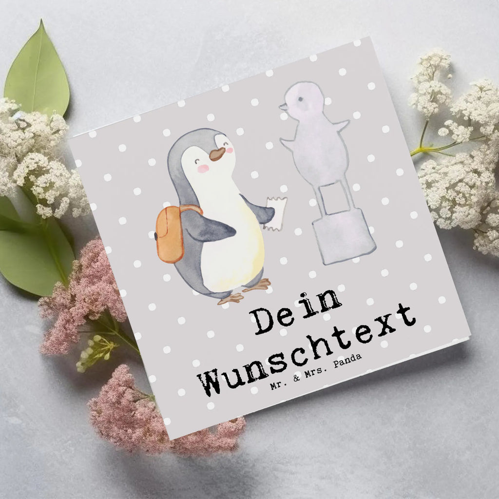 Personalisierte Deluxe Karte Pinguin Museum besuchen Personalisierte Karte, Personalisierte Glückwunschkarte, Personalisierte Grußkarte, Grußkarte mit persönlichen Nachrichten, Personalisierte Geburtstagskarte, Grußkarte selber drucken, Grußkarte mit Namen, Grußkarten personalisiert, Grußkarte selbst gestalten, Personalisierte Hochzeitskarte, Grußkarte als Geldgeschenk, Personalisierte Einladungskarte, Personalisiertere Klappkarte, Geschenk, Sport, Sportart, Hobby, Schenken, Danke, Dankeschön, Auszeichnung, Gewinn, Sportler, Museen, Museum besuchen