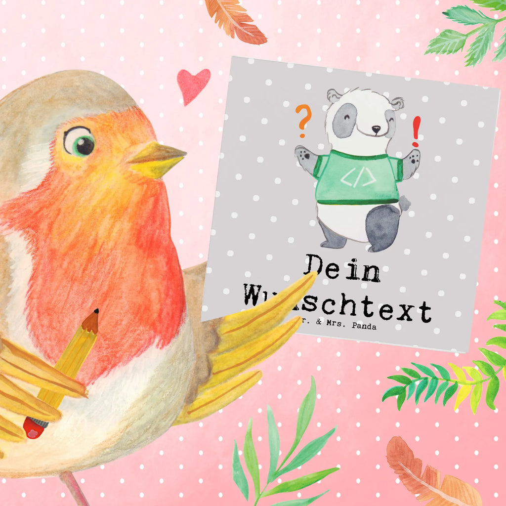Personalized Deluxe Card Panda Programmer Adventure Grußkarte mit Namen, Grußkarte als Geldgeschenk, Personalisierte Glückwunschkarte, Personalisierte Einladungskarte, Personalisierte Grußkarte, Grußkarten personalisiert, Grußkarte selbst gestalten, Personalisierte Karte, Personalisiertere Klappkarte, Personalisierte Geburtstagskarte, Personalisierte Hochzeitskarte, Grußkarte selber drucken, Grußkarte mit persönlichen Nachrichten, Beruf, Ausbildung, Jubiläum, Abschied, Rente, Kollege, Kollegin, Geschenk, Schenken, Arbeitskollege, Mitarbeiter, Firma, Danke, Dankeschön, Panda Programmierer, Programmierer Geschenke, Geschenk Programmierer, Programmierer Geschenk, Geschenke Berufe
