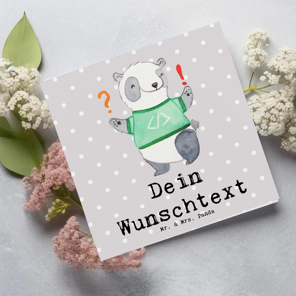 Personalized Deluxe Card Panda Programmer Adventure Grußkarte mit Namen, Grußkarte als Geldgeschenk, Personalisierte Glückwunschkarte, Personalisierte Einladungskarte, Personalisierte Grußkarte, Grußkarten personalisiert, Grußkarte selbst gestalten, Personalisierte Karte, Personalisiertere Klappkarte, Personalisierte Geburtstagskarte, Personalisierte Hochzeitskarte, Grußkarte selber drucken, Grußkarte mit persönlichen Nachrichten, Beruf, Ausbildung, Jubiläum, Abschied, Rente, Kollege, Kollegin, Geschenk, Schenken, Arbeitskollege, Mitarbeiter, Firma, Danke, Dankeschön, Panda Programmierer, Programmierer Geschenke, Geschenk Programmierer, Programmierer Geschenk, Geschenke Berufe