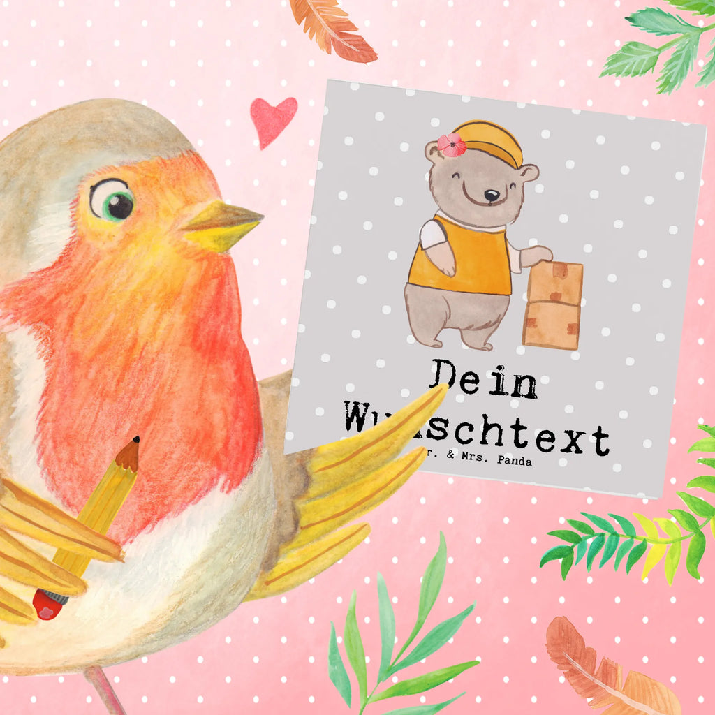 Personalized Deluxe Card Parcel deliverer Heart Grußkarte selber drucken, Personalisierte Hochzeitskarte, Grußkarte als Geldgeschenk, Grußkarte mit Namen, Grußkarten personalisiert, Personalisierte Geburtstagskarte, Personalisierte Grußkarte, Personalisierte Glückwunschkarte, Personalisiertere Klappkarte, Personalisierte Karte, Grußkarte selbst gestalten, Personalisierte Einladungskarte, Grußkarte mit persönlichen Nachrichten, Beruf, Ausbildung, Jubiläum, Abschied, Rente, Kollege, Kollegin, Geschenk, Schenken, Arbeitskollege, Mitarbeiter, Firma, Danke, Dankeschön, Zustellservice Pakete, Paketbotin, Paketzustellerin